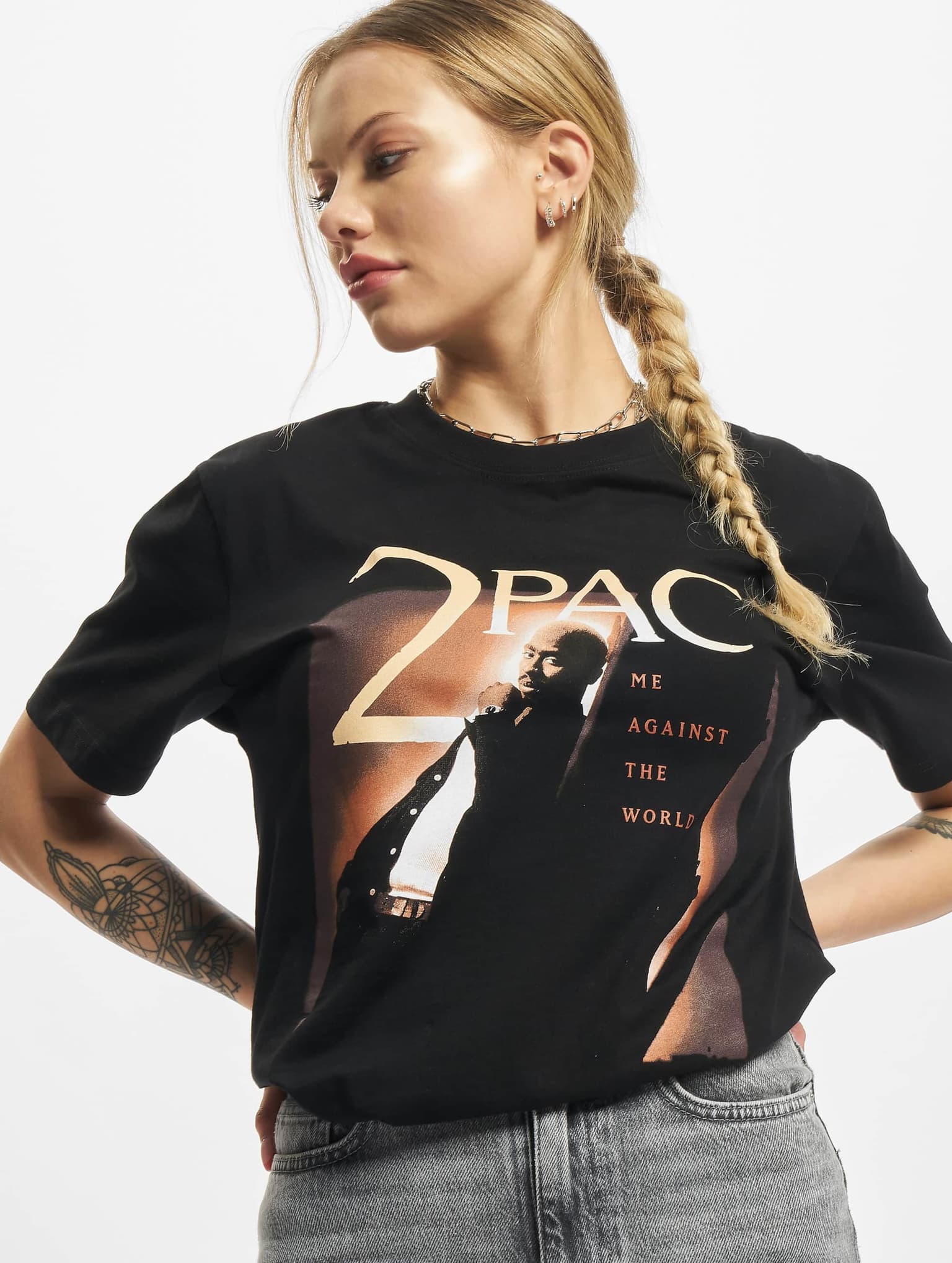 Merchcode Ladies Tupac Me Against The World Cover Tee