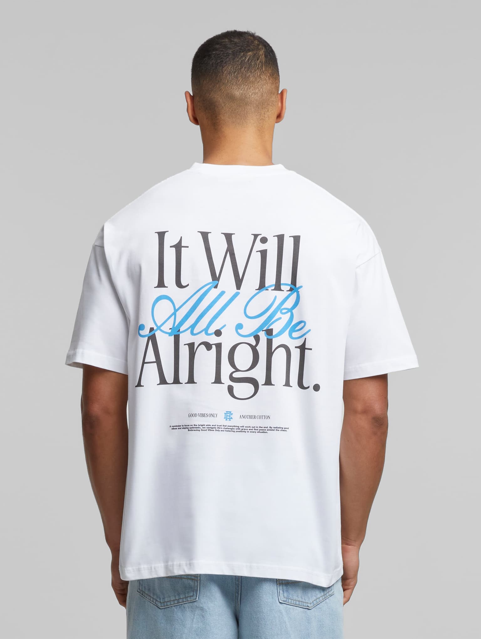 Another Cotton Lab It Will Be Alright Oversized T-Shirt – Bild 3