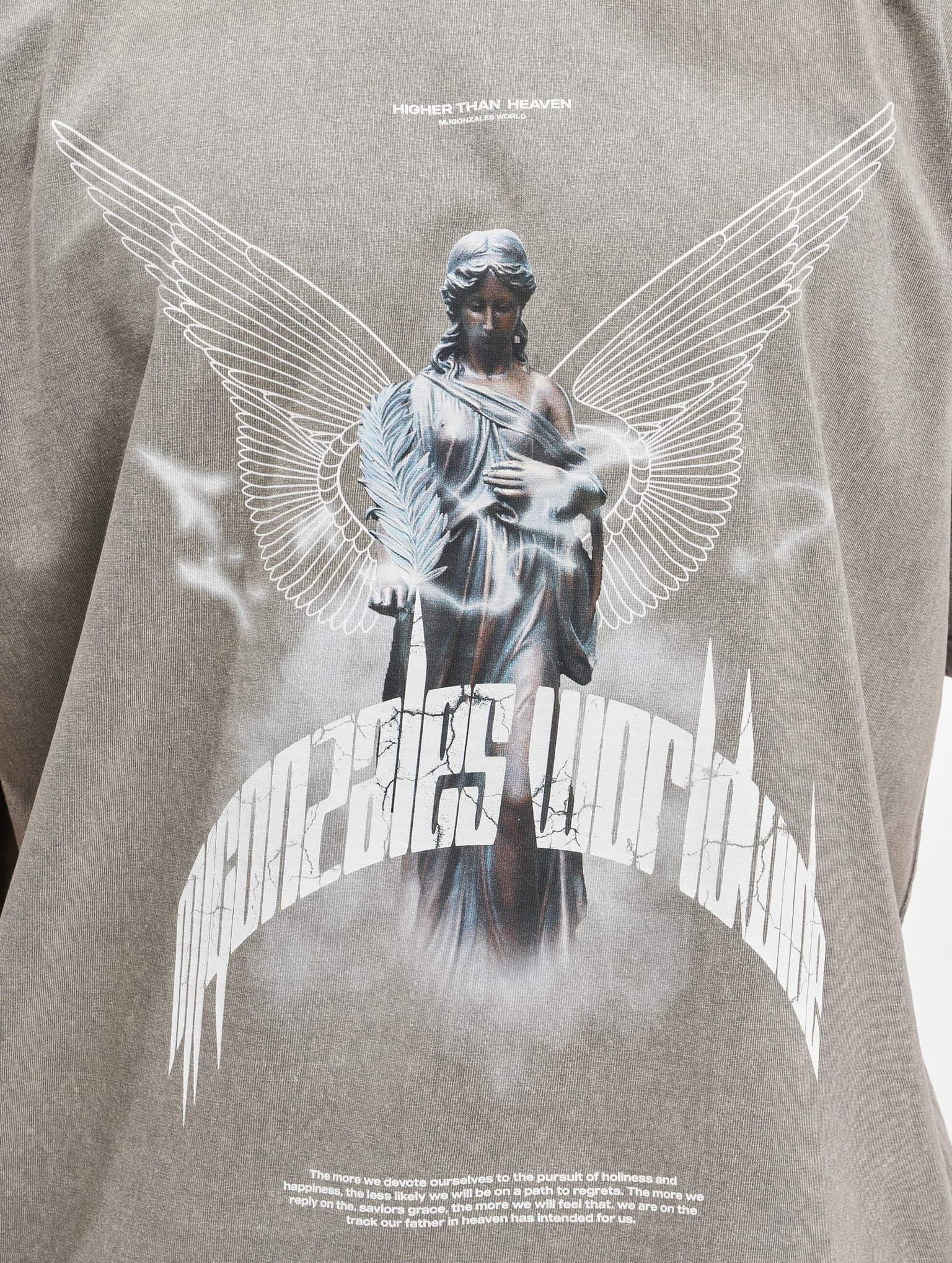 MJ Gonzales HIGHER THAN HEAVEN V.1 Acid Washed Heavy Oversize Tee – Bild 4