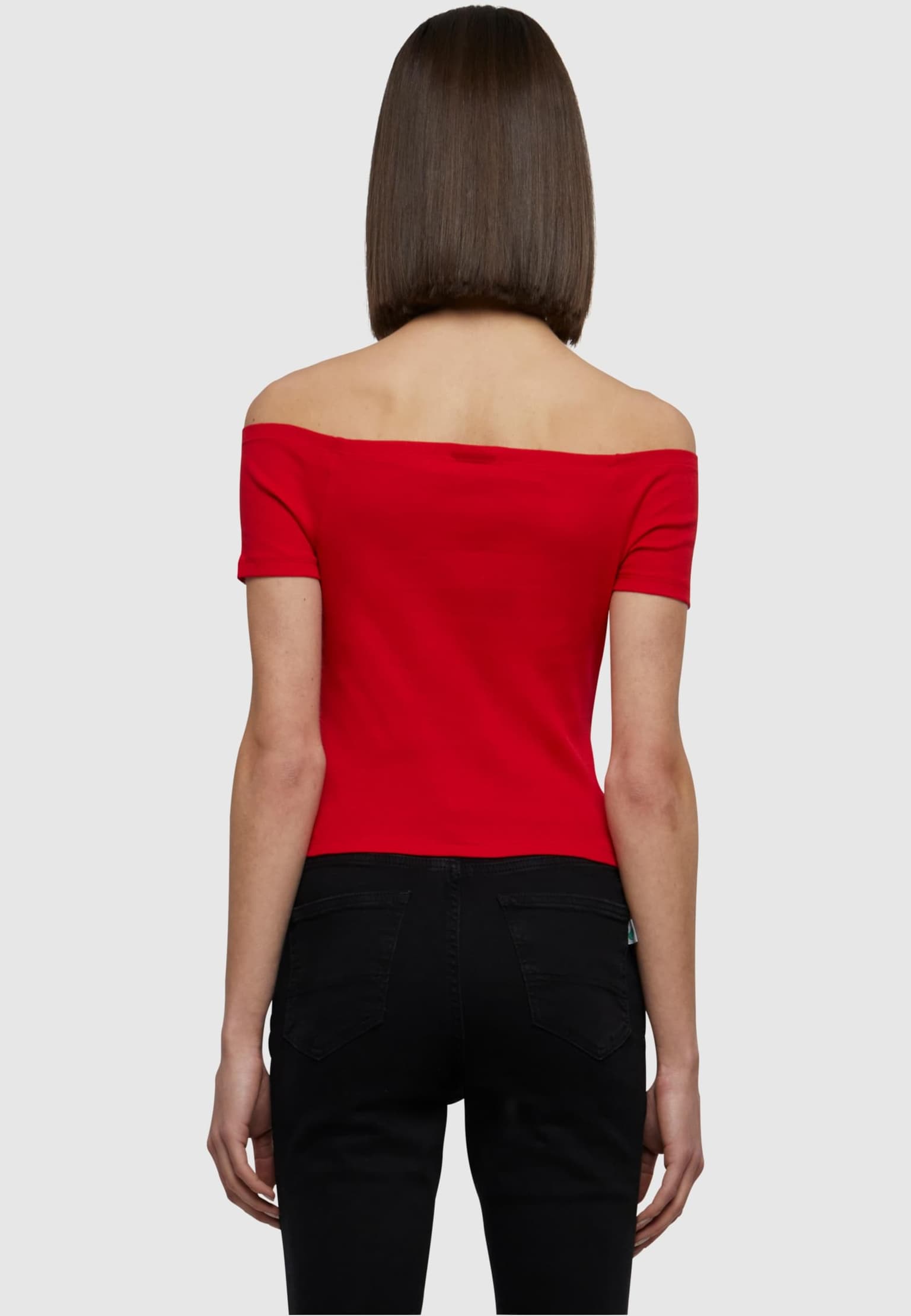 Urban Classics Ladies Off Shoulder Rib Tee – Bild 2
