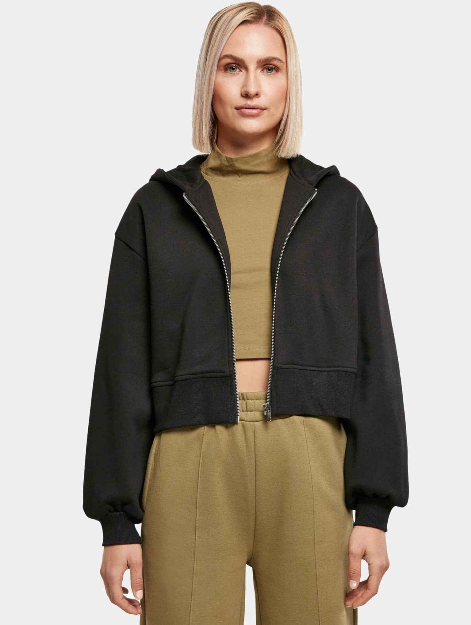 Urban Classics Ladies Short Oversized Zip Jacket – Bild 3