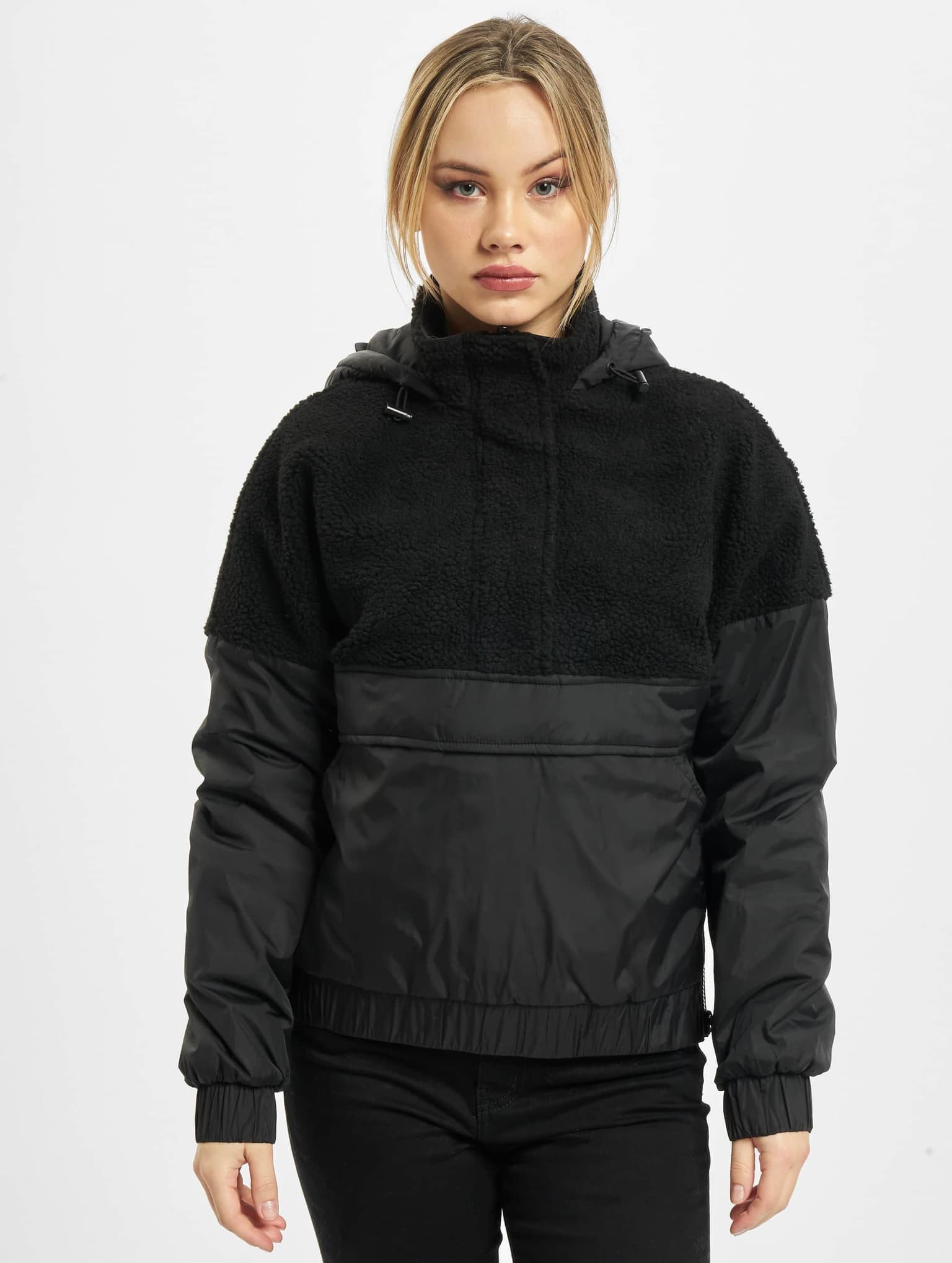Urban Classics Ladies Sherpa Mix Pull Over Jacket – Bild 3