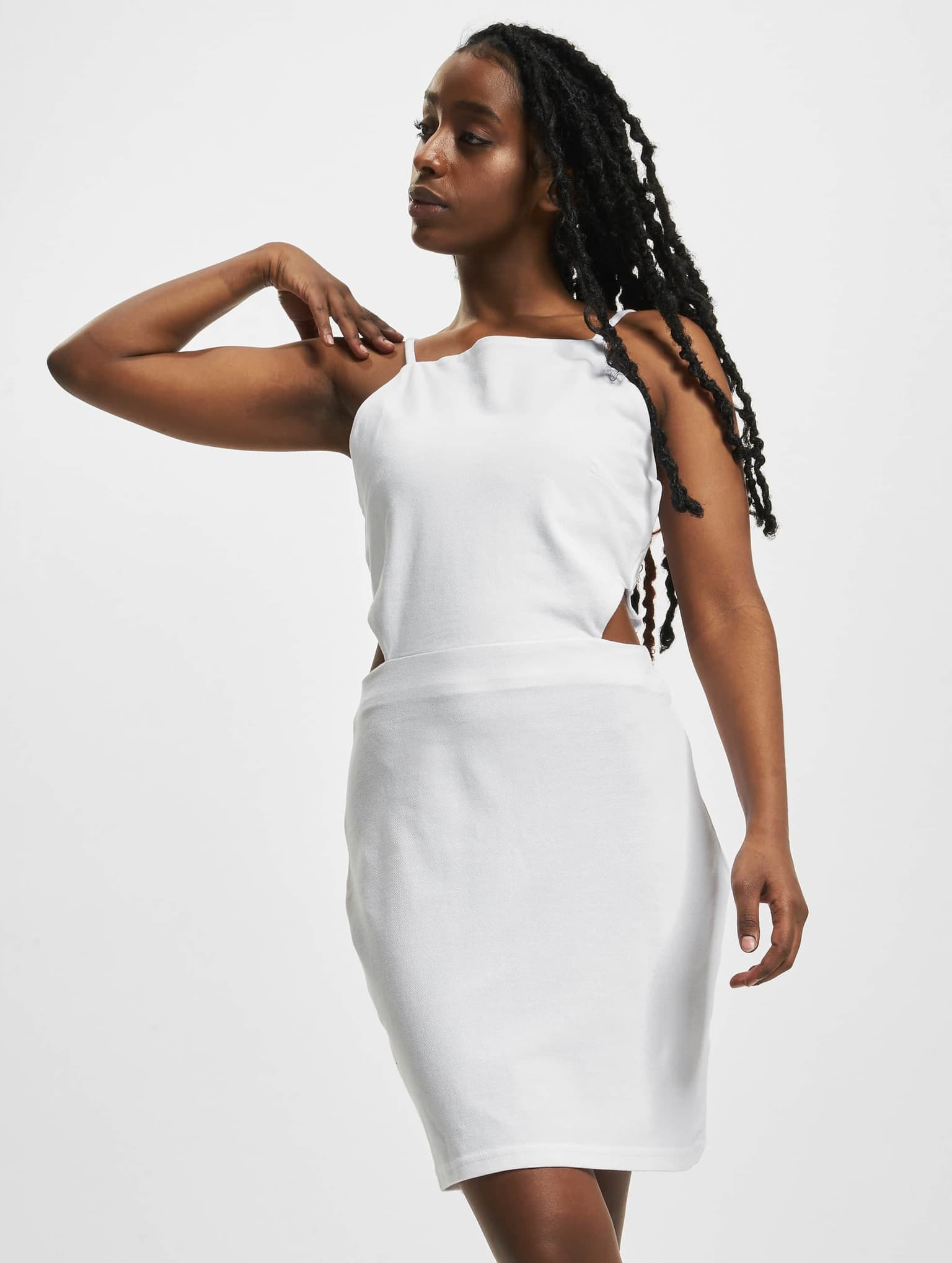 Urban Classics Ladies Short Spaghetti Pique Dress