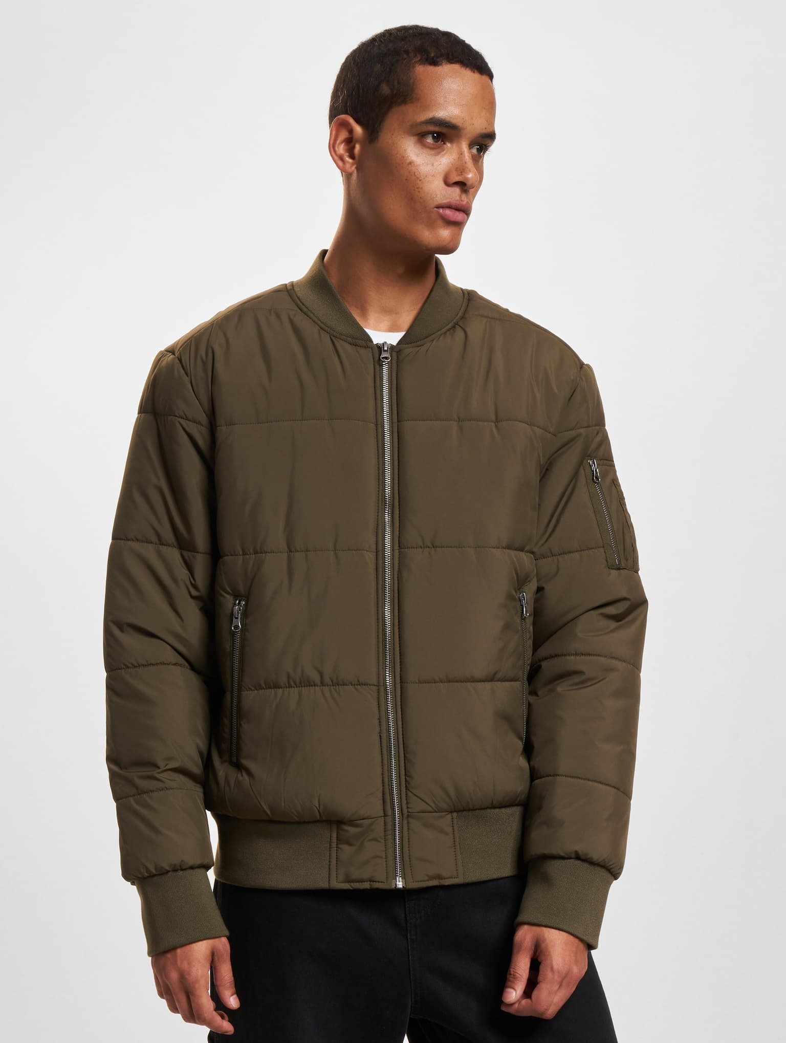 Urban Classics Basic Quilt Bomber Jacket – Bild 3