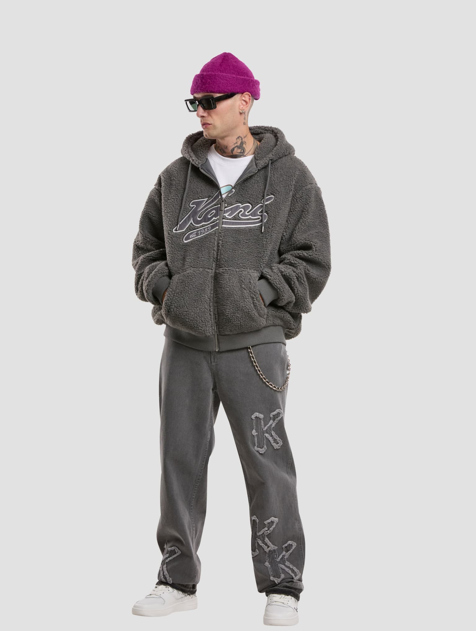 Karl Kani Varsity Teddy Zip Hoodie – Bild 4