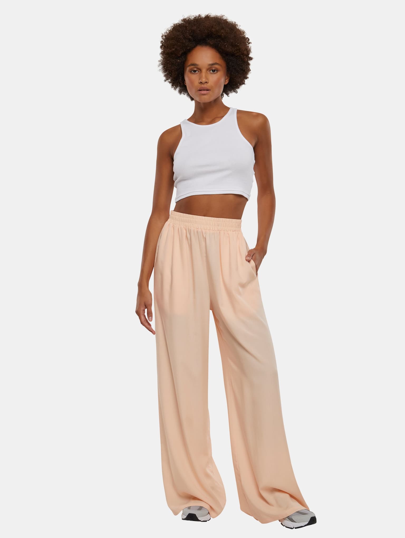 Urban Classics Ladies Wide Leg Viscose Pants – Bild 3