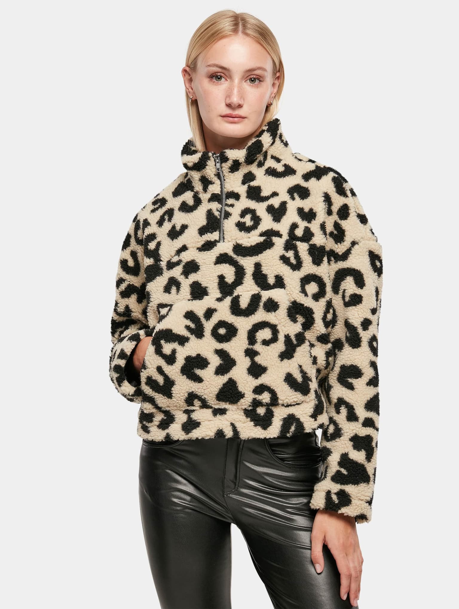 Urban Classics Ladies Short AOP Sherpa Troyer
