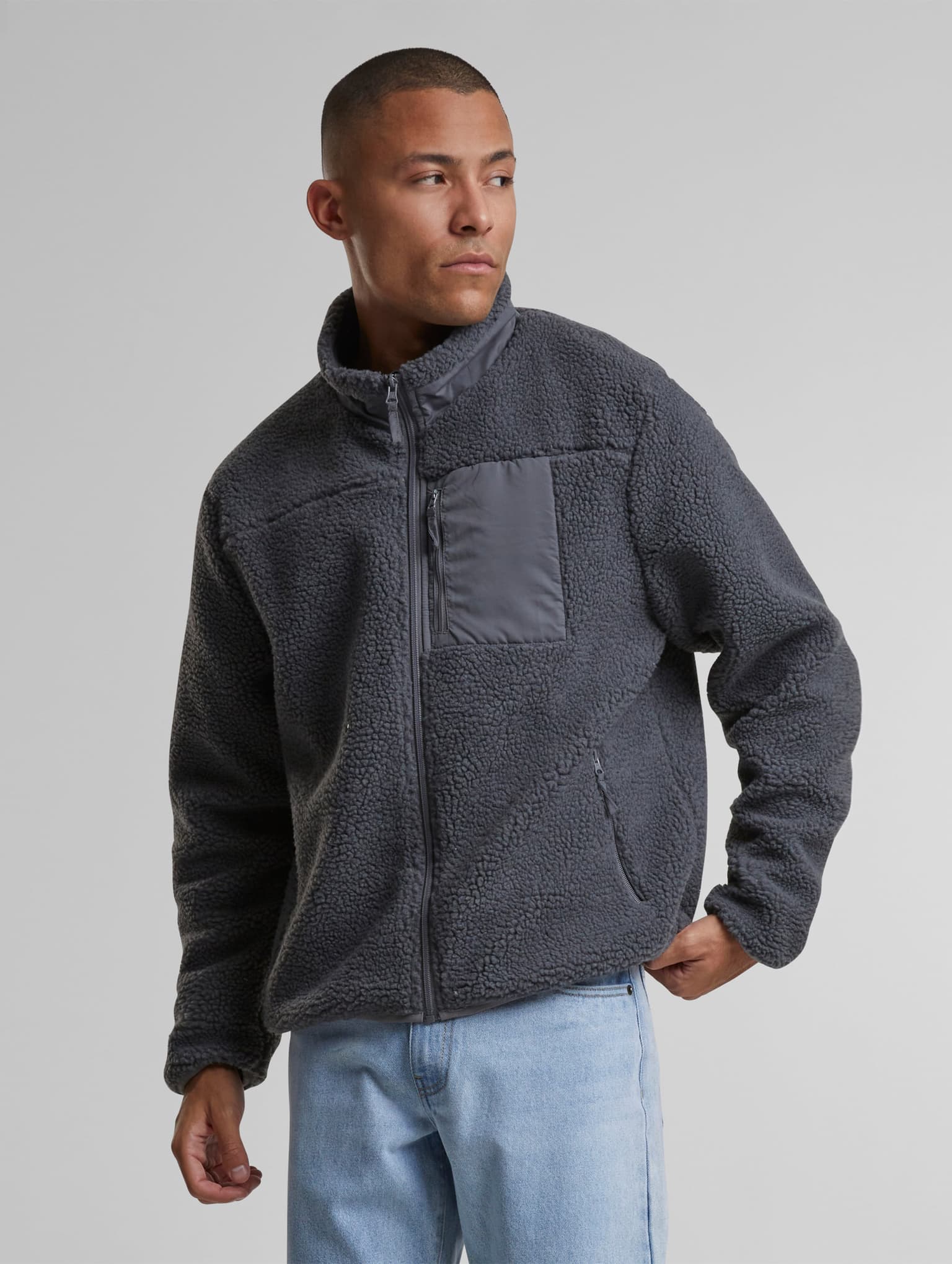 Urban Classics Teddy With Stand Up Collar Übergangsjacke