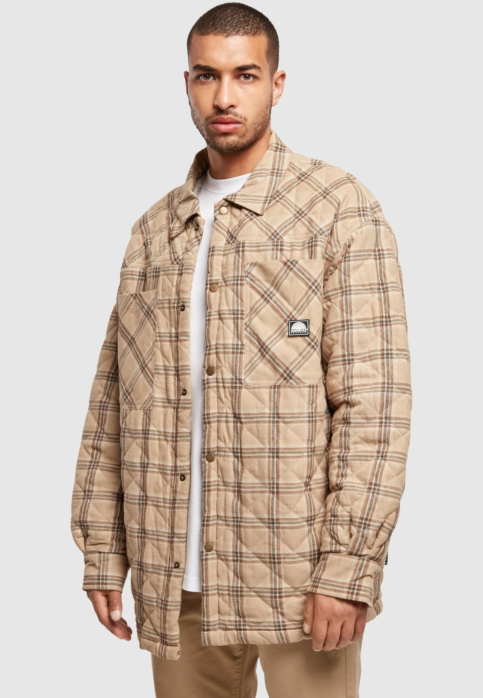 Southpole Flannel Quilted Shirt Jacket