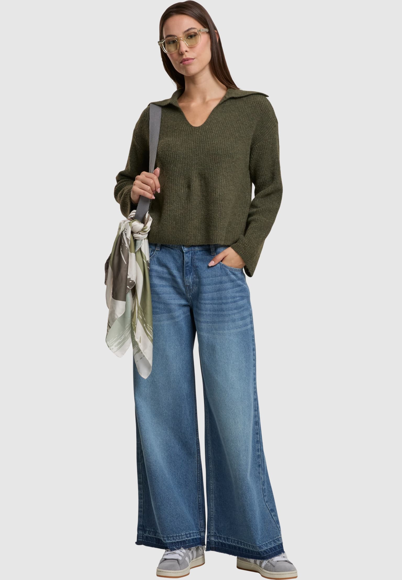 Noisy May NMNELLA L/S POLO WIDE SLEEVE KNIT FWD DD – Bild 4