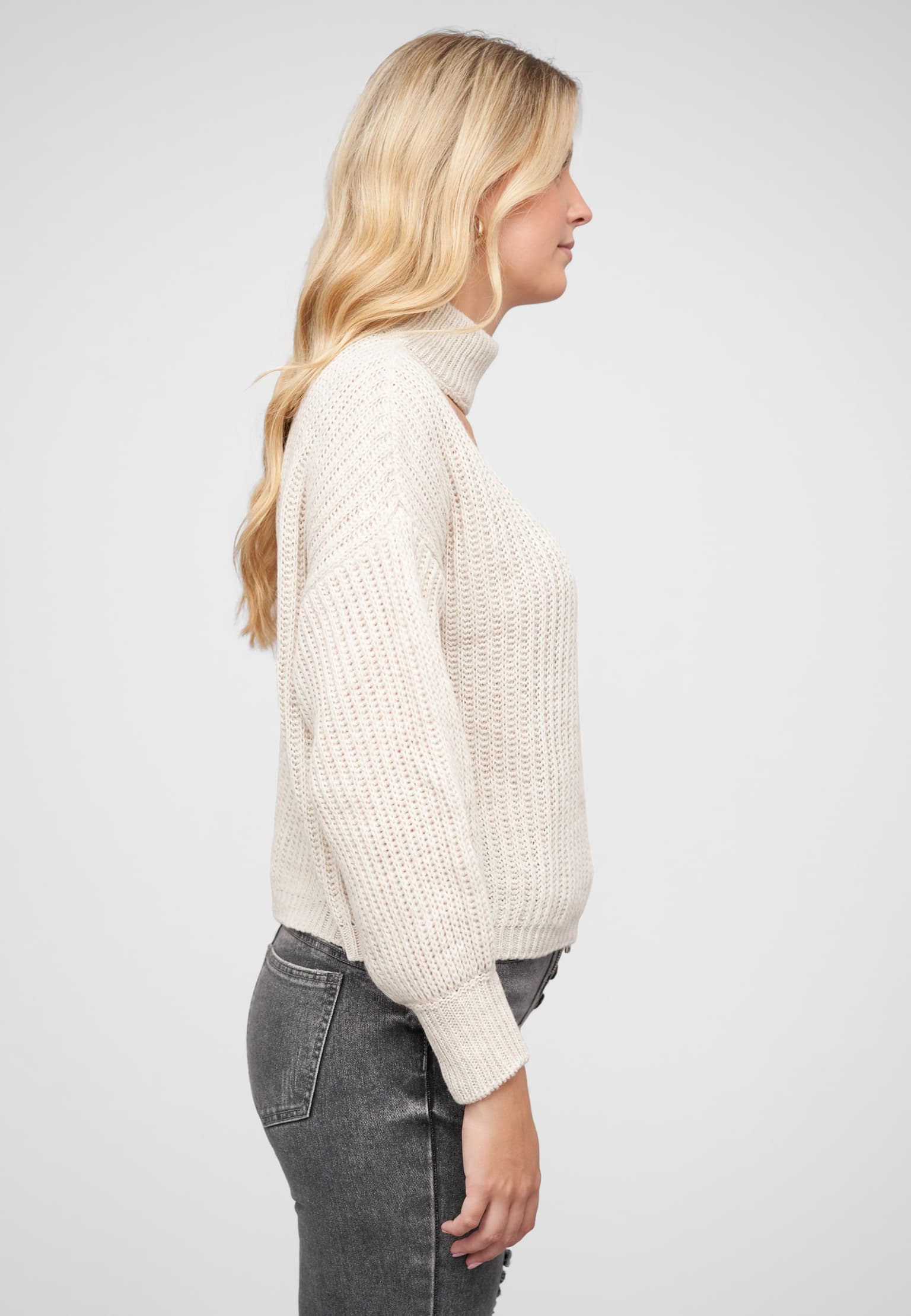 Cloud5ive Pullover mit Stehrollkragen und V-Ausschnitt – Bild 4