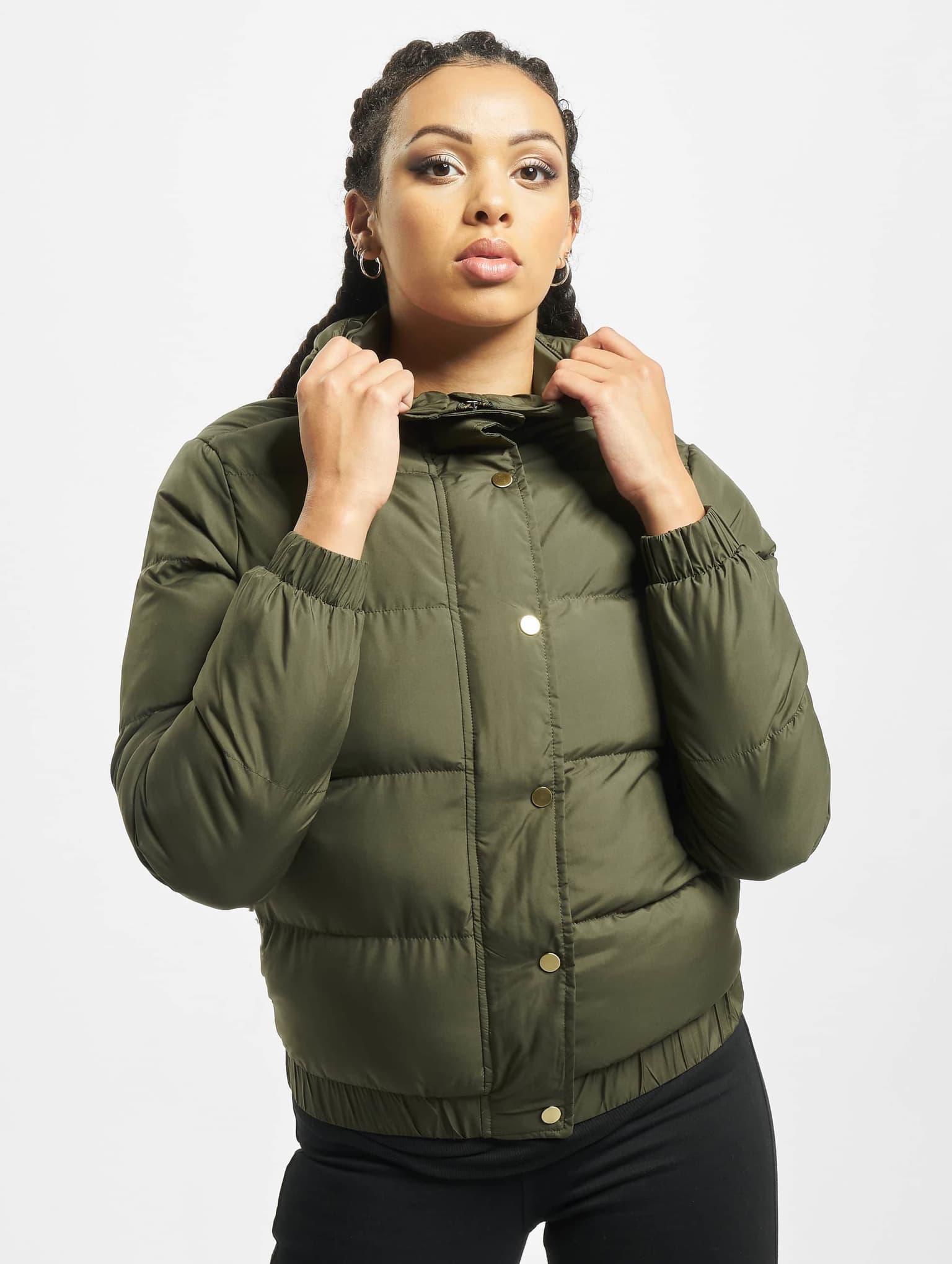 Urban Classics Ladies Hooded Puffer Jacket – Bild 3