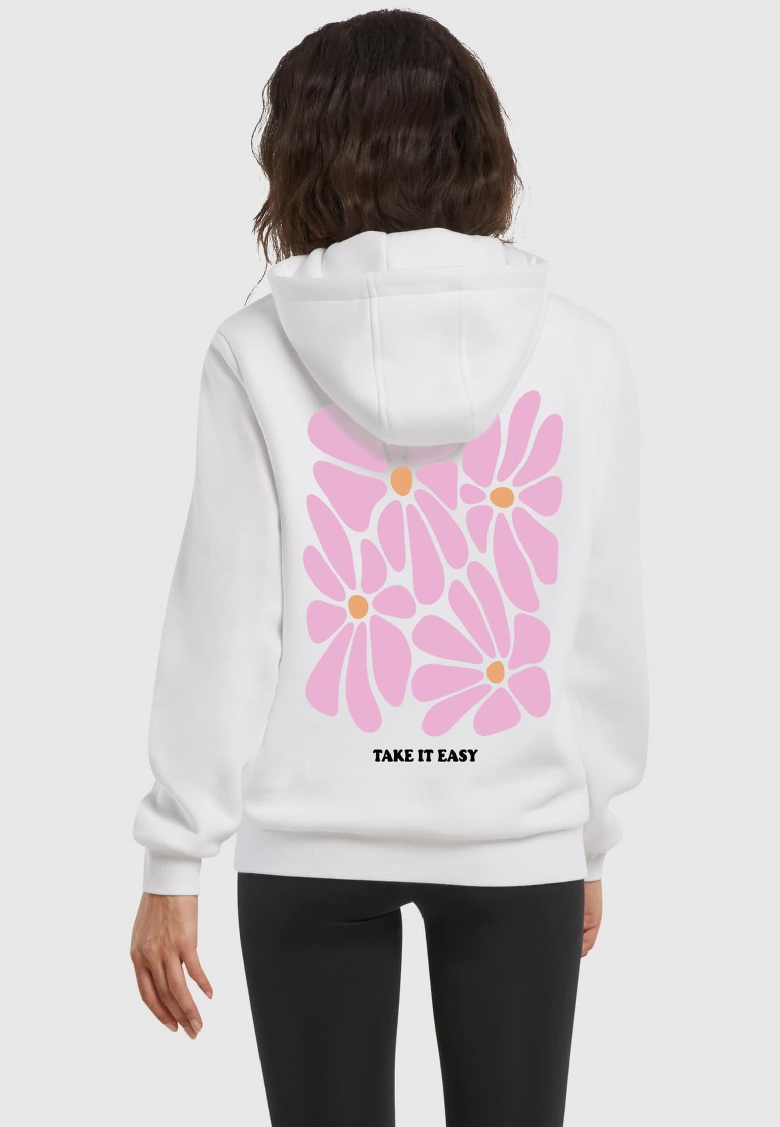 Miss Tee Take It Easy Flowers Ladies Fluffy Hoody – Bild 2