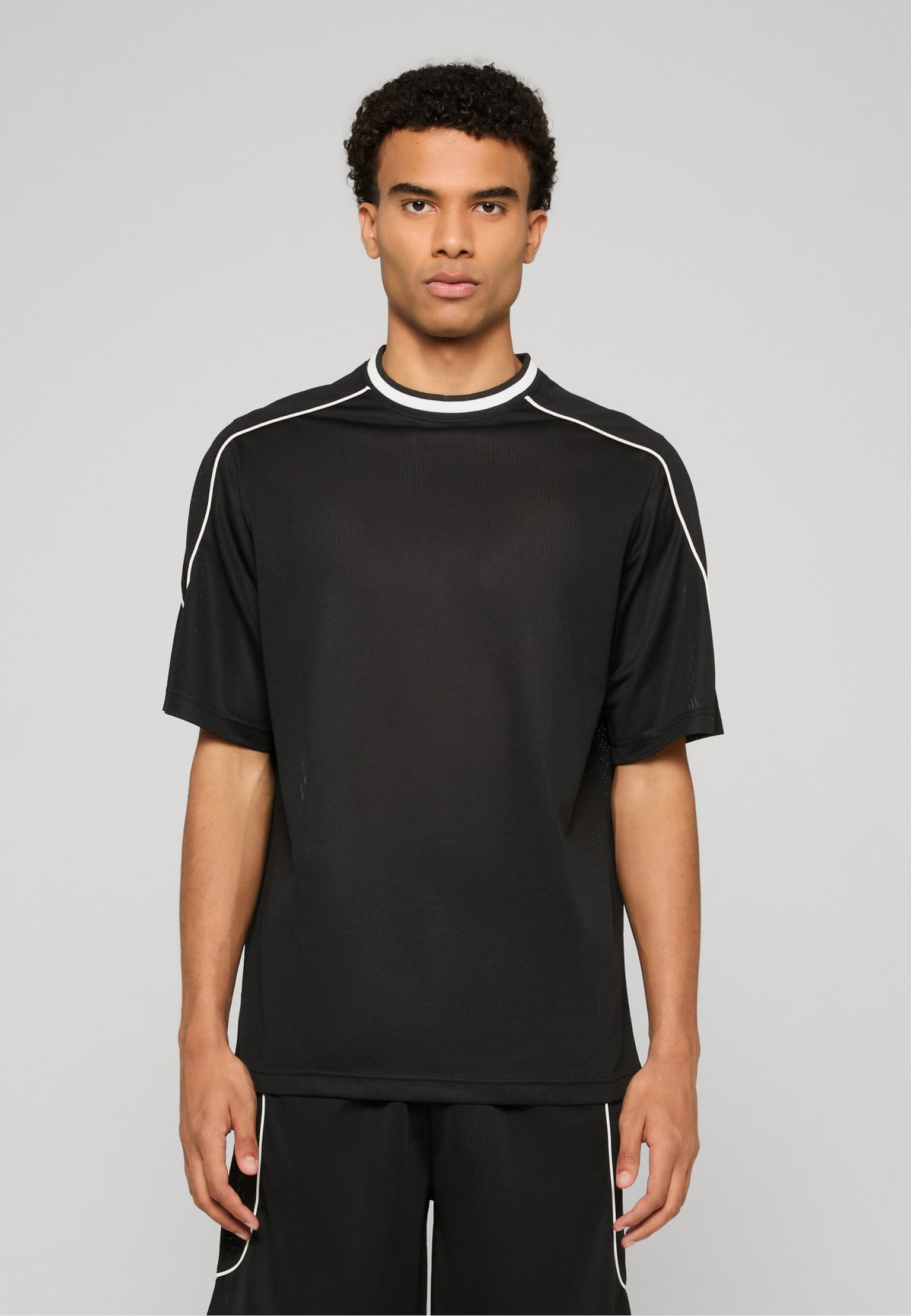 Urban Classics Piping Mesh Oversized Tee