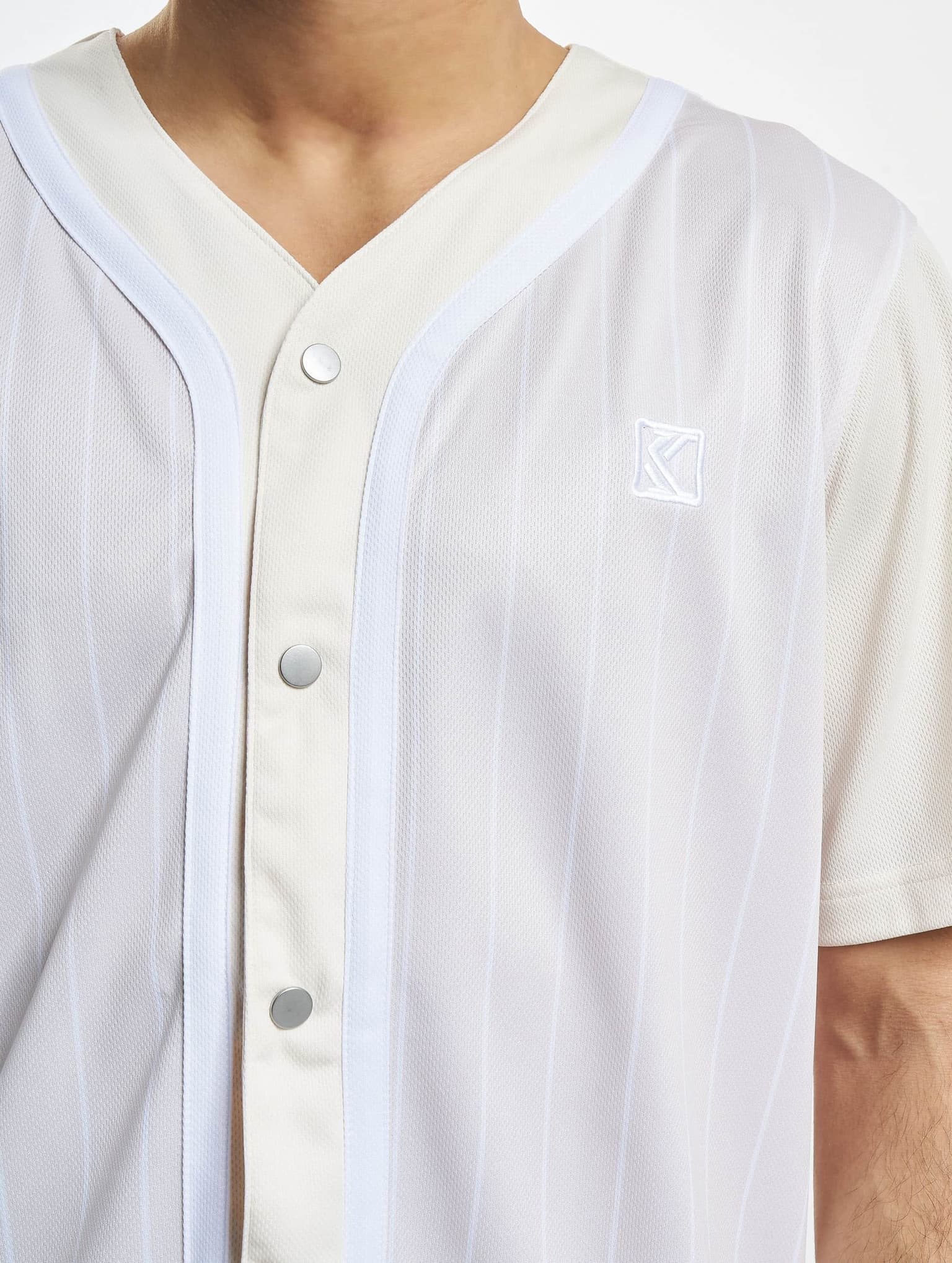 Karl Kani KM232-003-1 KK Og Block Pinstripe Baseball Shirt – Bild 4