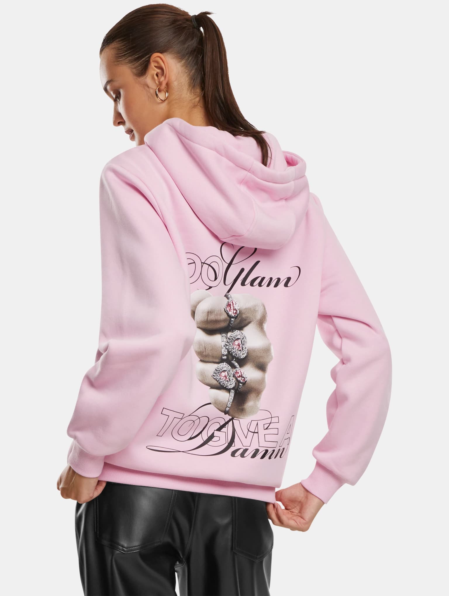 Miss Tee Give A Damn Ladies Fluffy Hoody – Bild 2