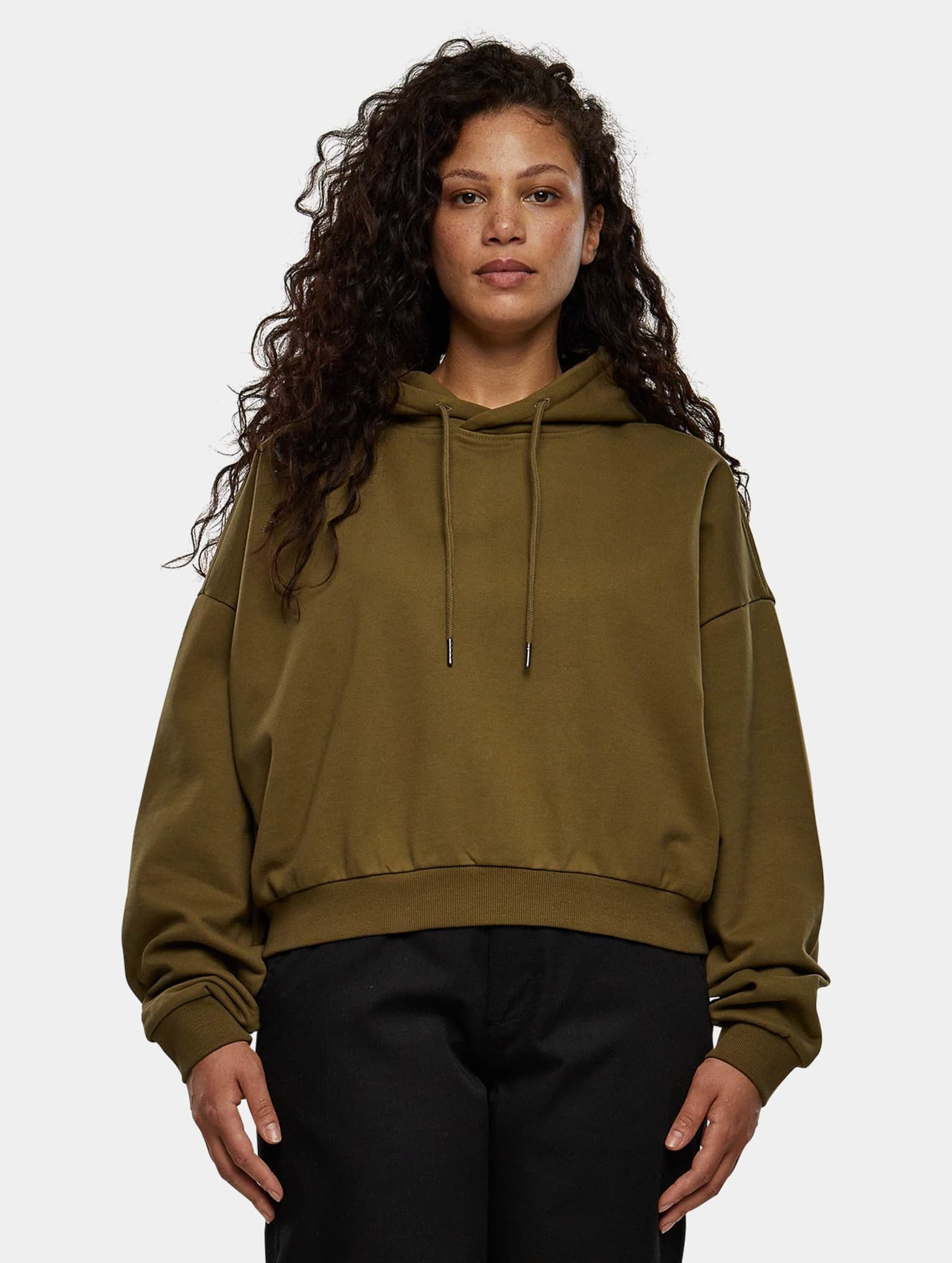 Urban Classics Ladies Cropped Heavy Hoody – Bild 3