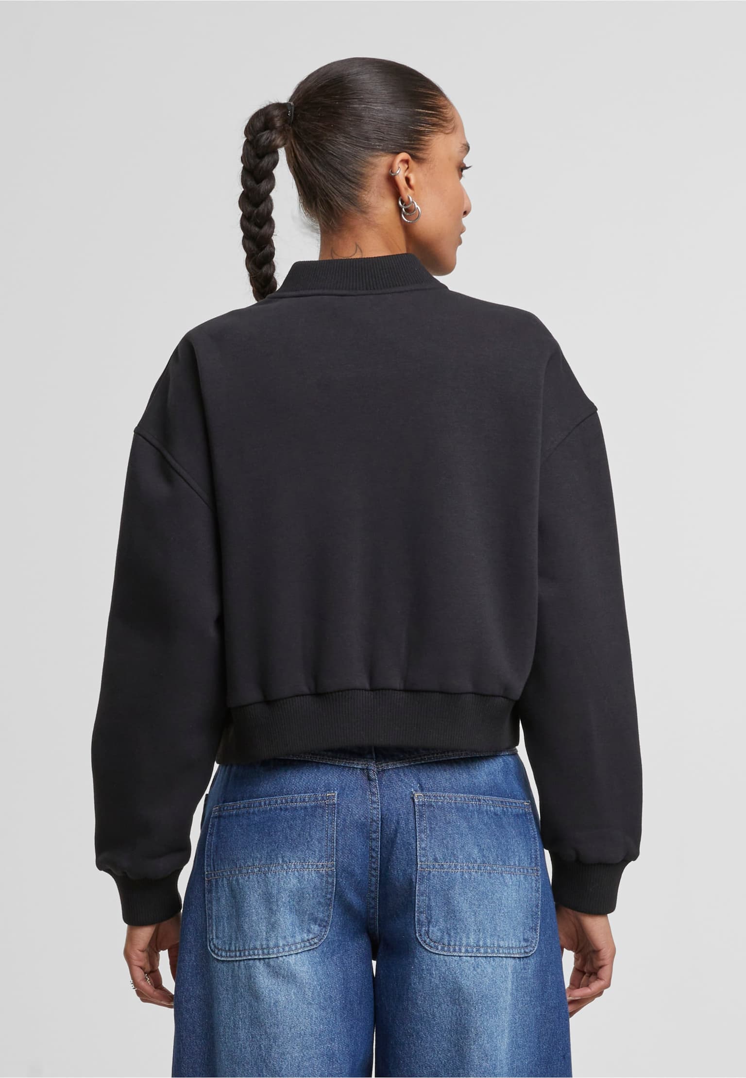 Urban Classics Ladies Short Sweat Zip Jacket – Bild 2
