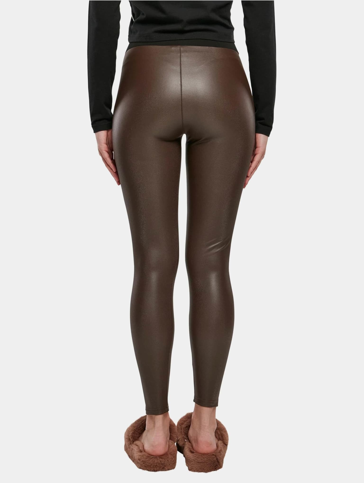 Urban Classics Ladies Faux Leather High Waist Leggings – Bild 2
