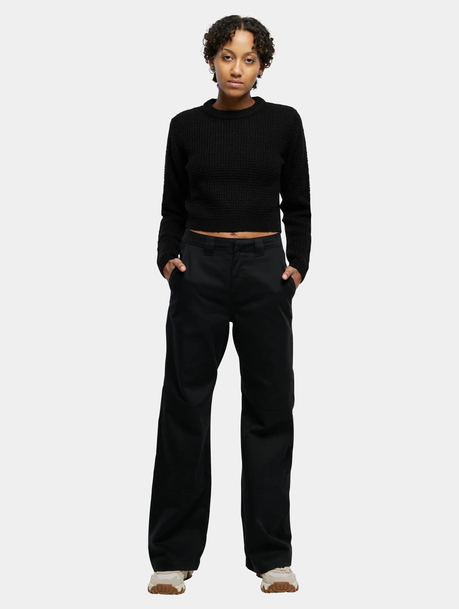Urban Classics Ladies Short Waffle Sweater – Bild 4