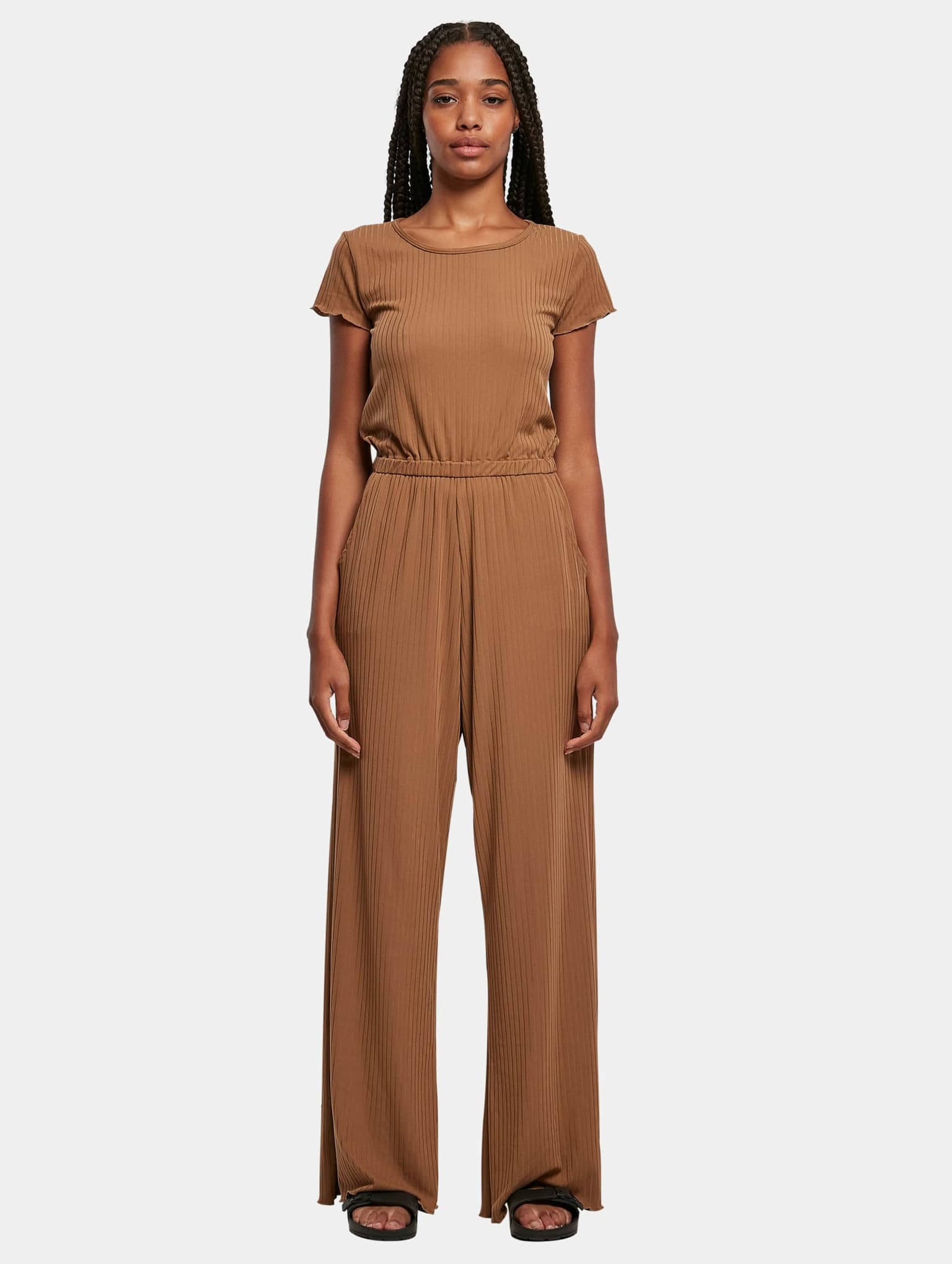 Urban Classics Ladies Rib Wid Leg Jumpsuit – Bild 4