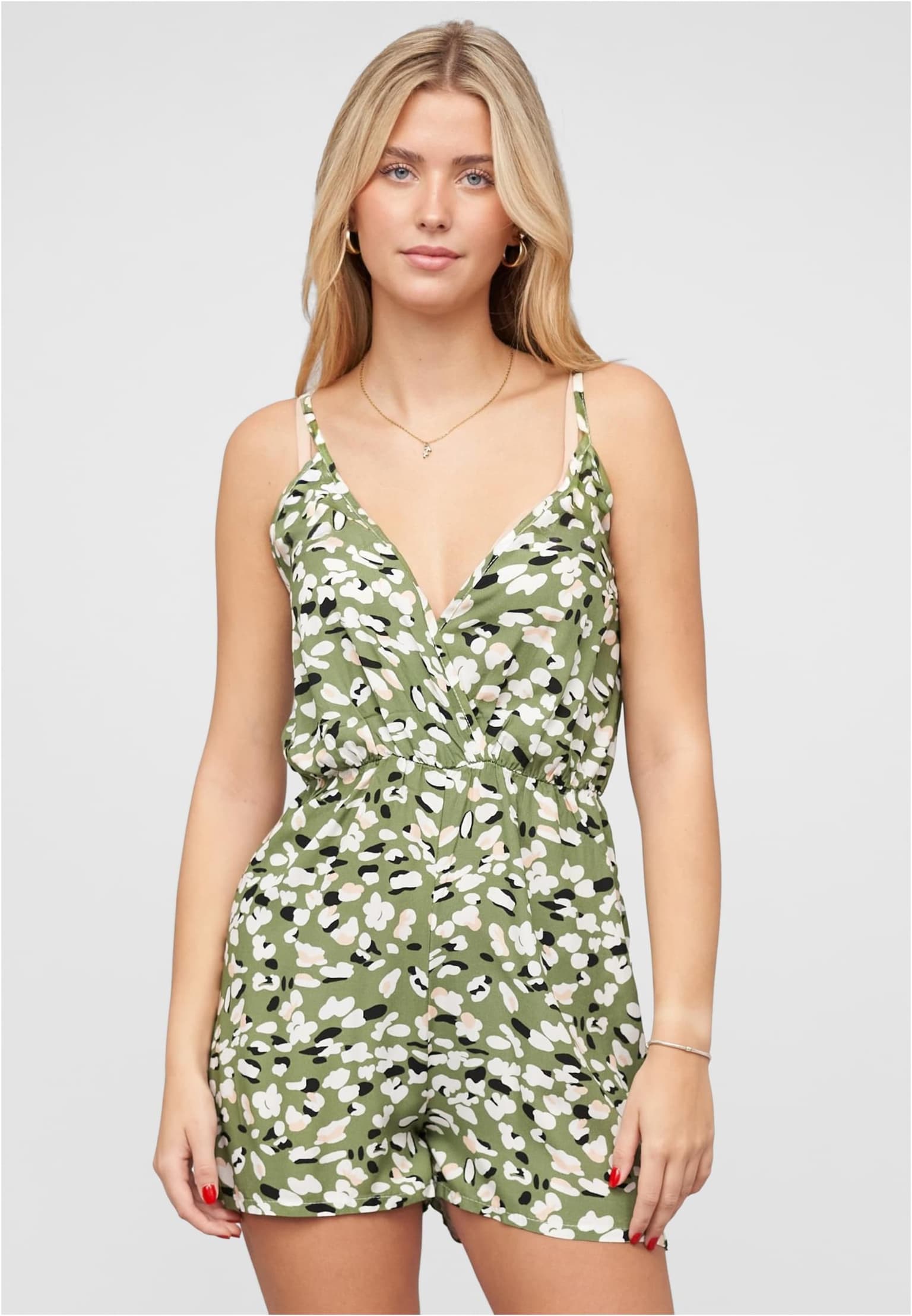 Cloud5ive Viskose Jumpsuit mit Animal Print und Wickeloptik