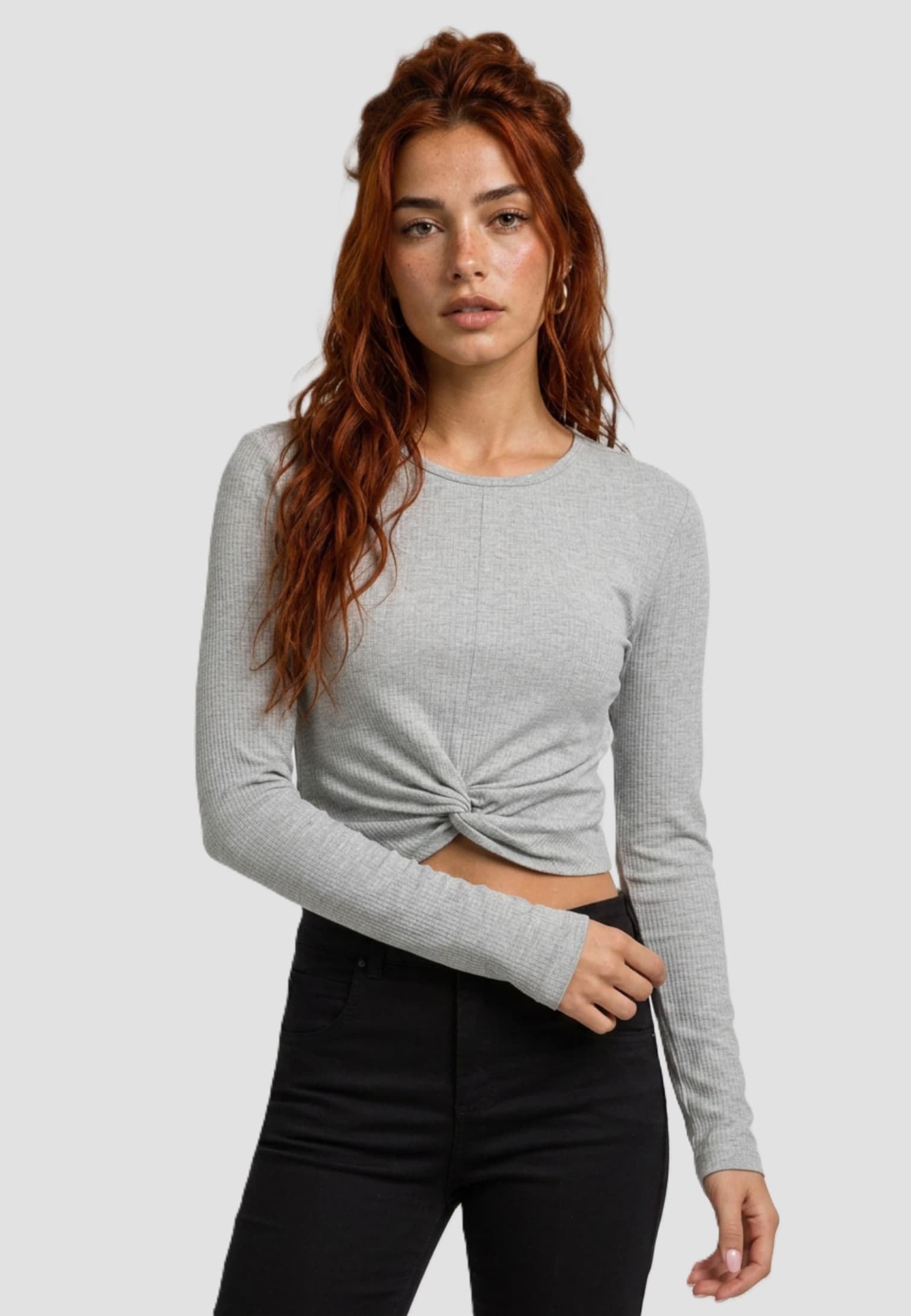 Noisy May NMDRAKEY TWIGGI L/S TOP FWD NOOS
