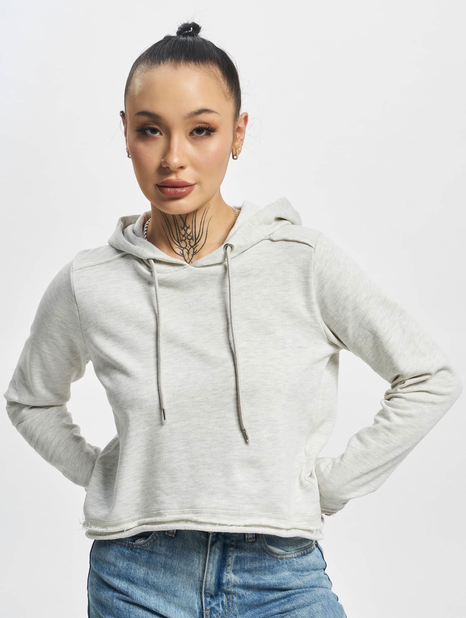 Urban Classics Ladies Cropped Terry Hoody – Bild 3