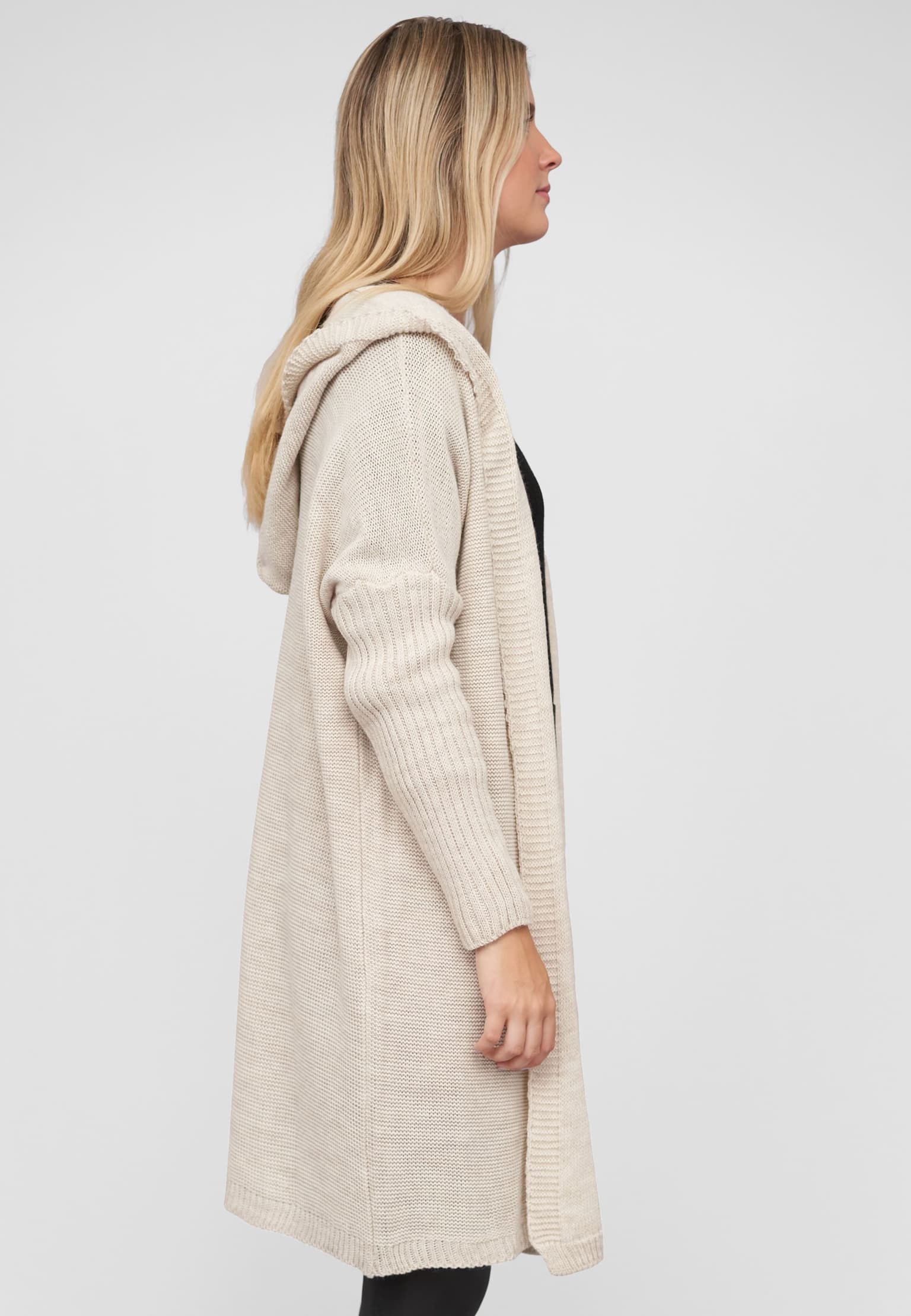 Cloud5ive Longform knit cardigan with hood – Bild 4