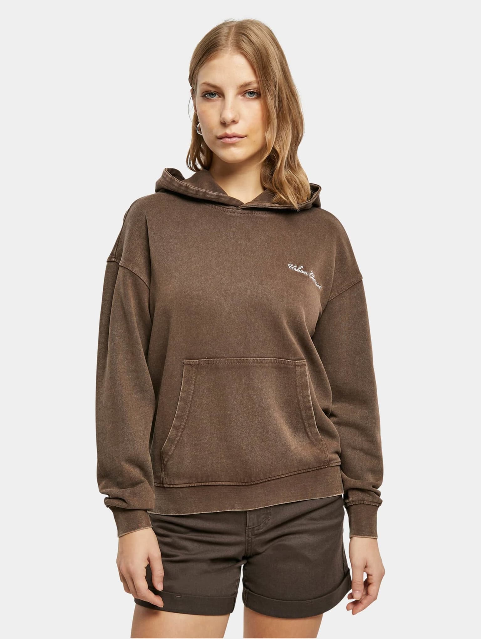 Urban Classics Ladies Small Embroidery Terry Hoody