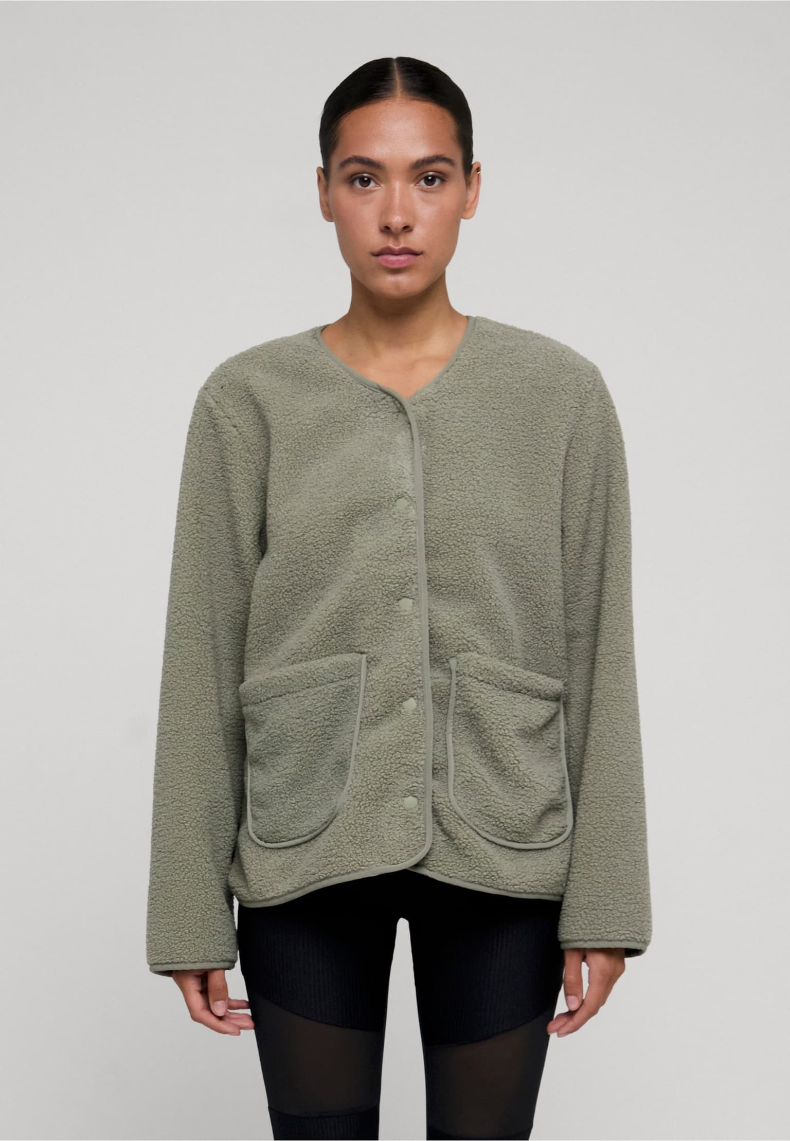 Urban Classics Ladies Buttoned Teddy Jacket