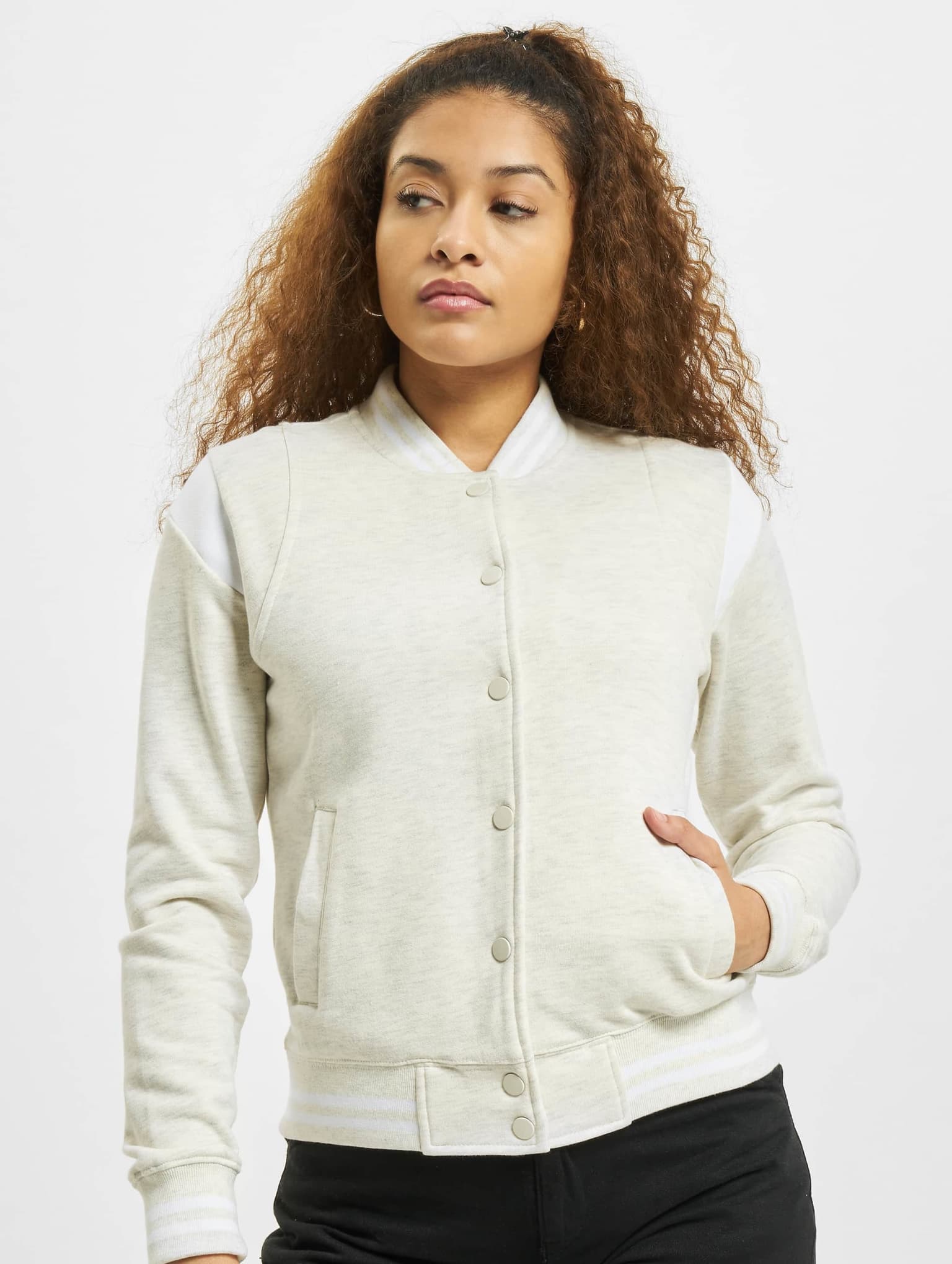 Urban Classics Ladies Inset College Sweat Jacket – Bild 3