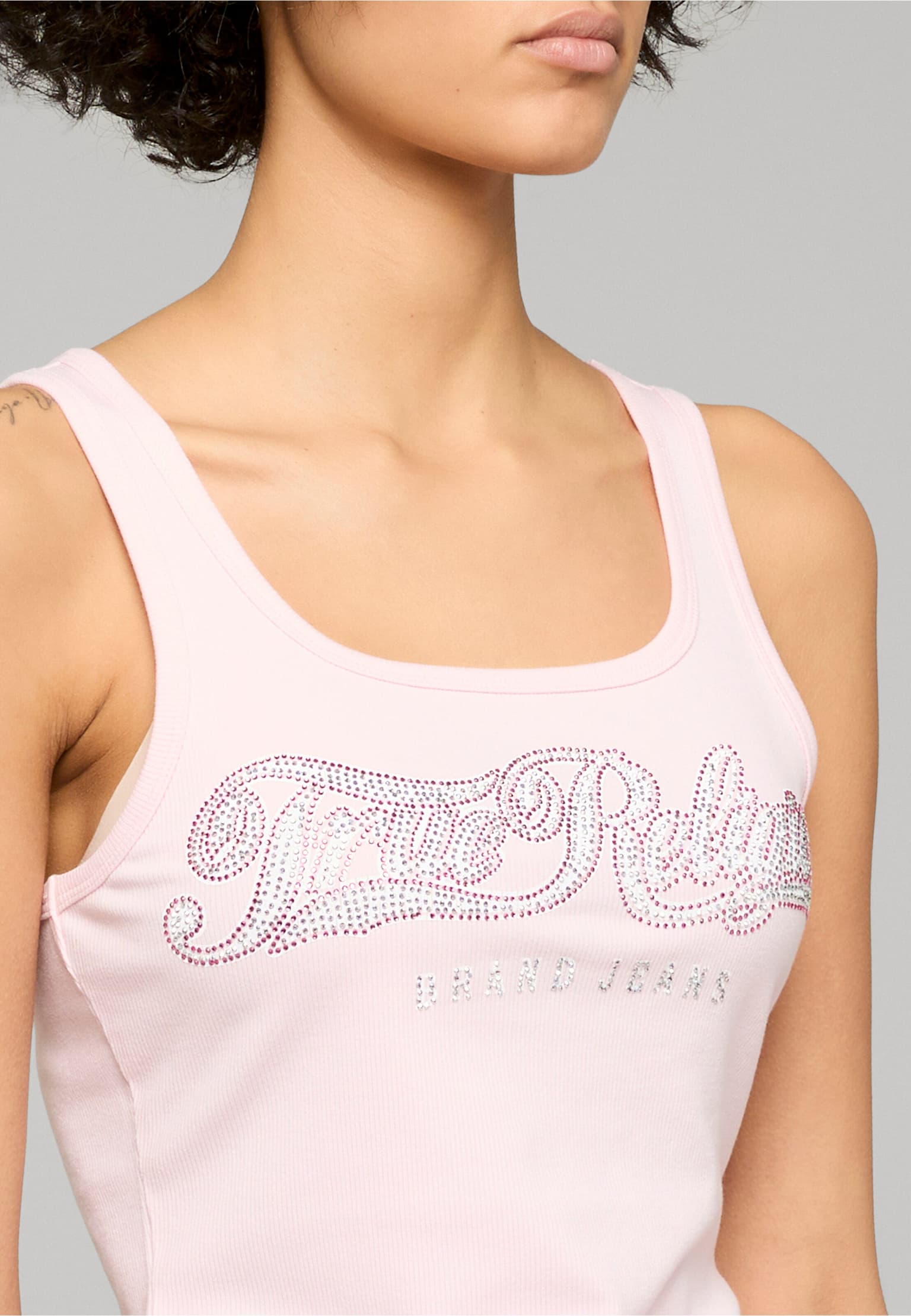 True Religion CRYSTAL SQUARE NECK RIB TANK – Bild 3