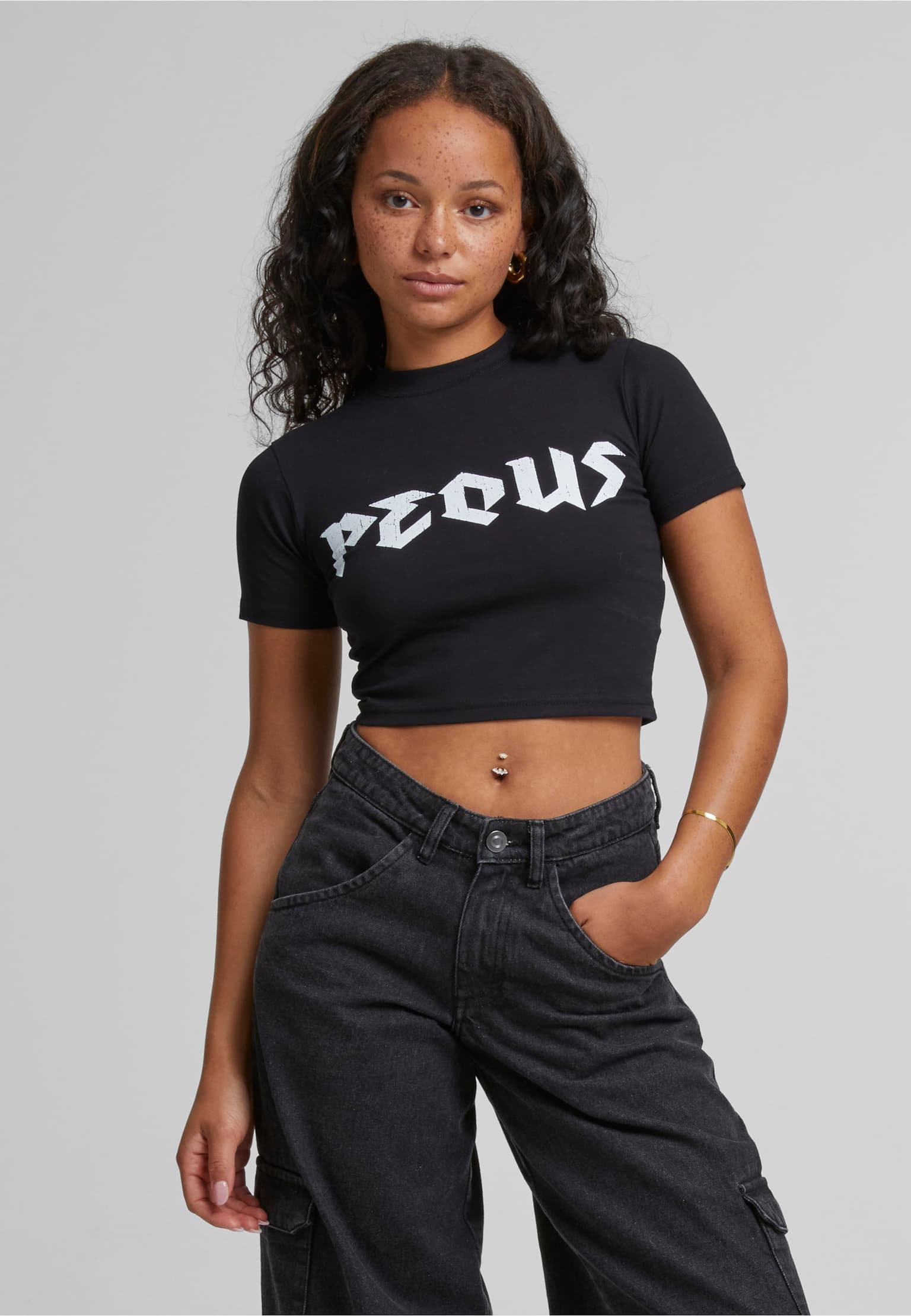 PEQUS Band Logo Crop Top