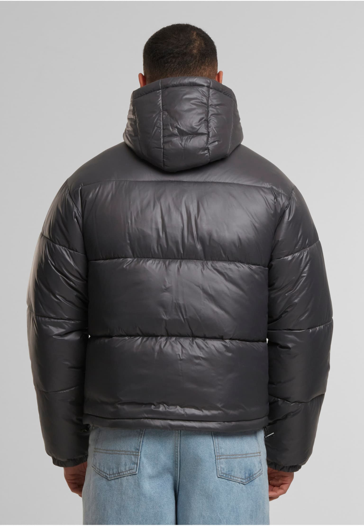 Urban Classics Shiny Puffer Jacket With Hood – Bild 2