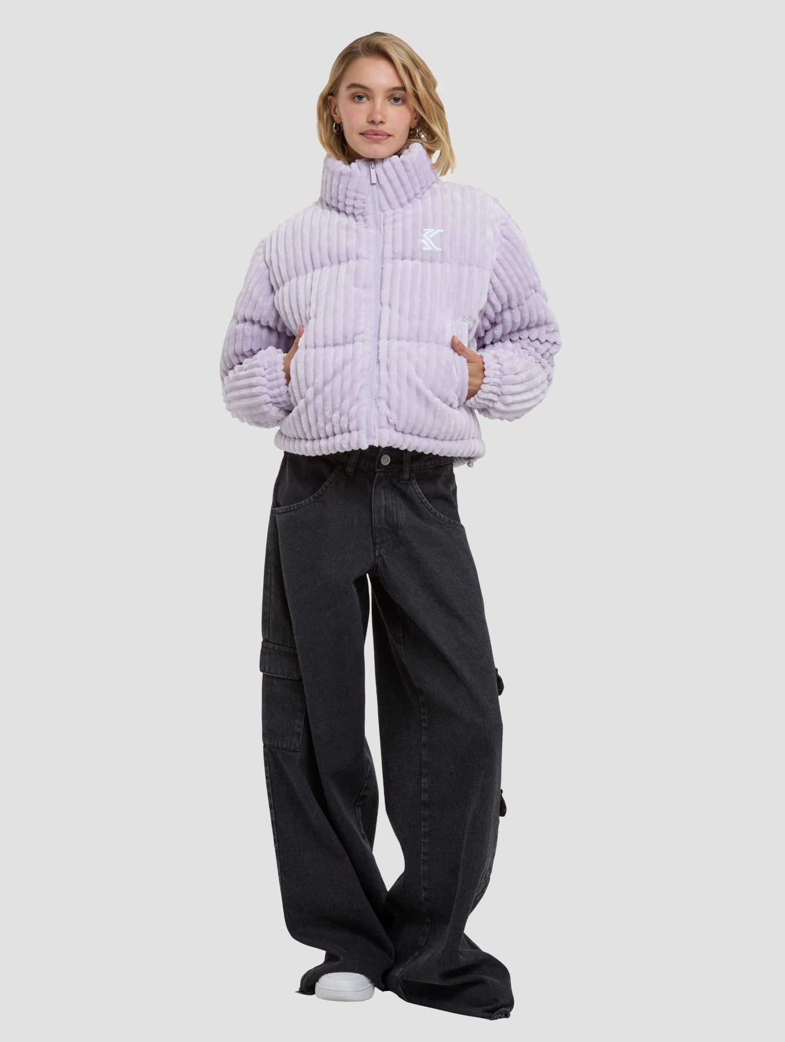 Karl Kani Original Fuzzy Corduroy Short Puffer Jacket – Bild 4
