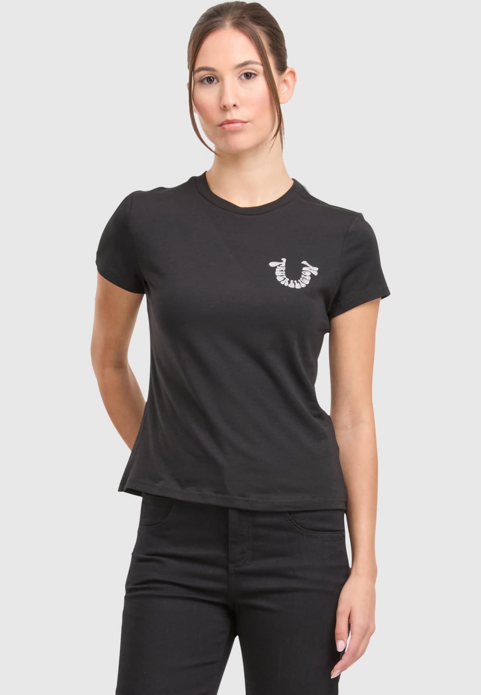True Religion CRYSTAL HS CREW TEE