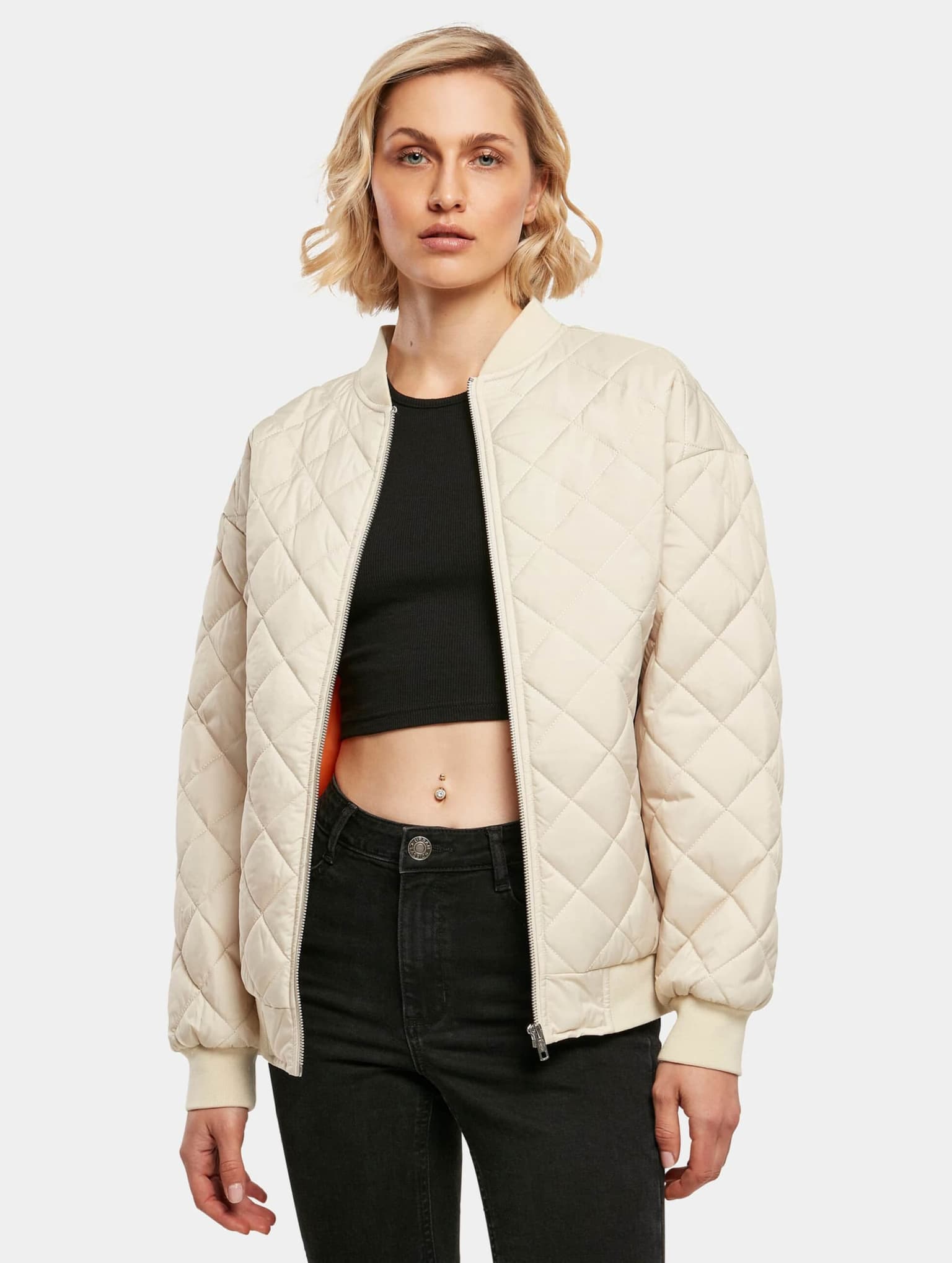 Urban Classics Ladies Oversized Diamond Quilted Bomber Jacket
