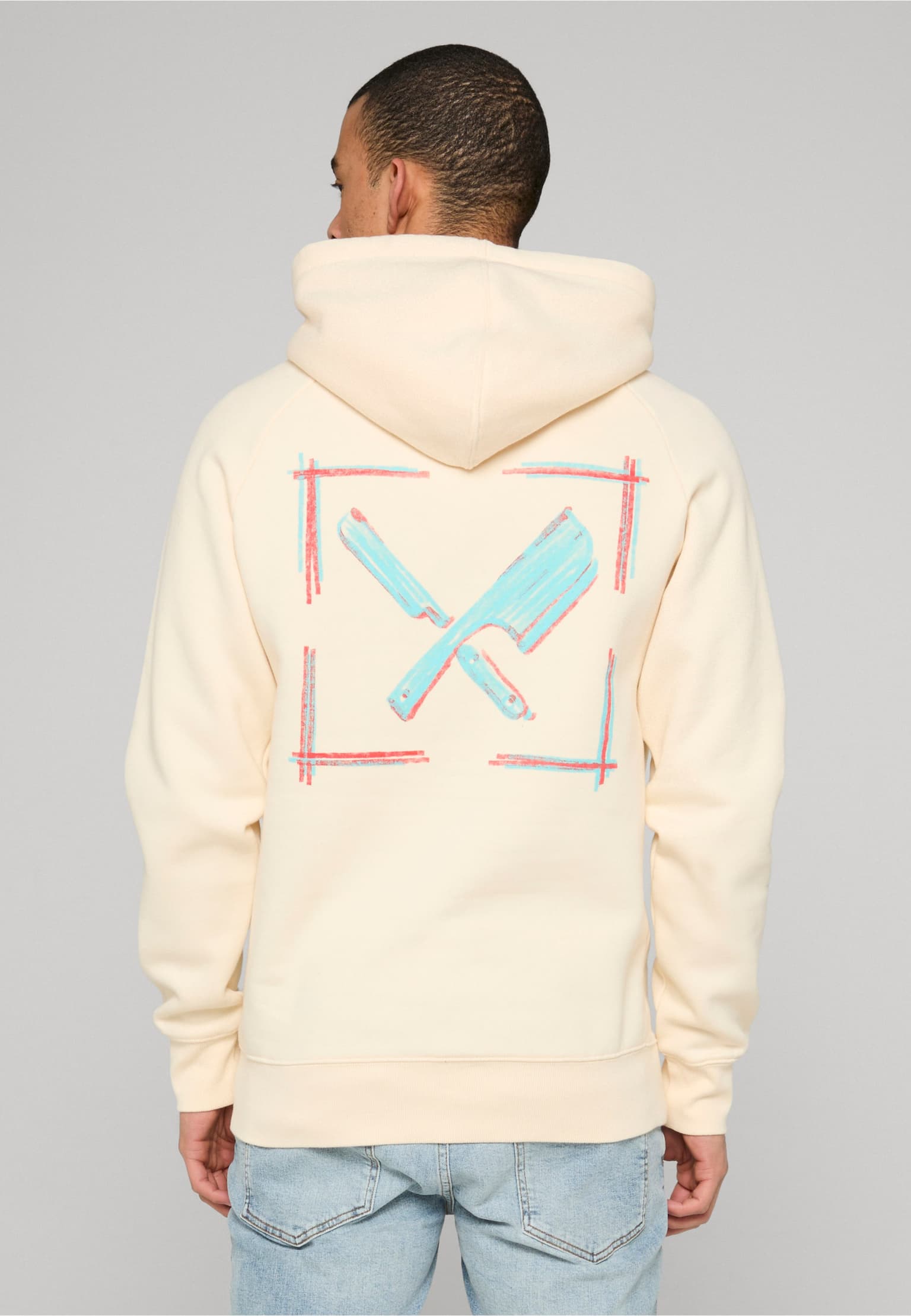 Distorted People Chalk Raglan Hoodie – Bild 2