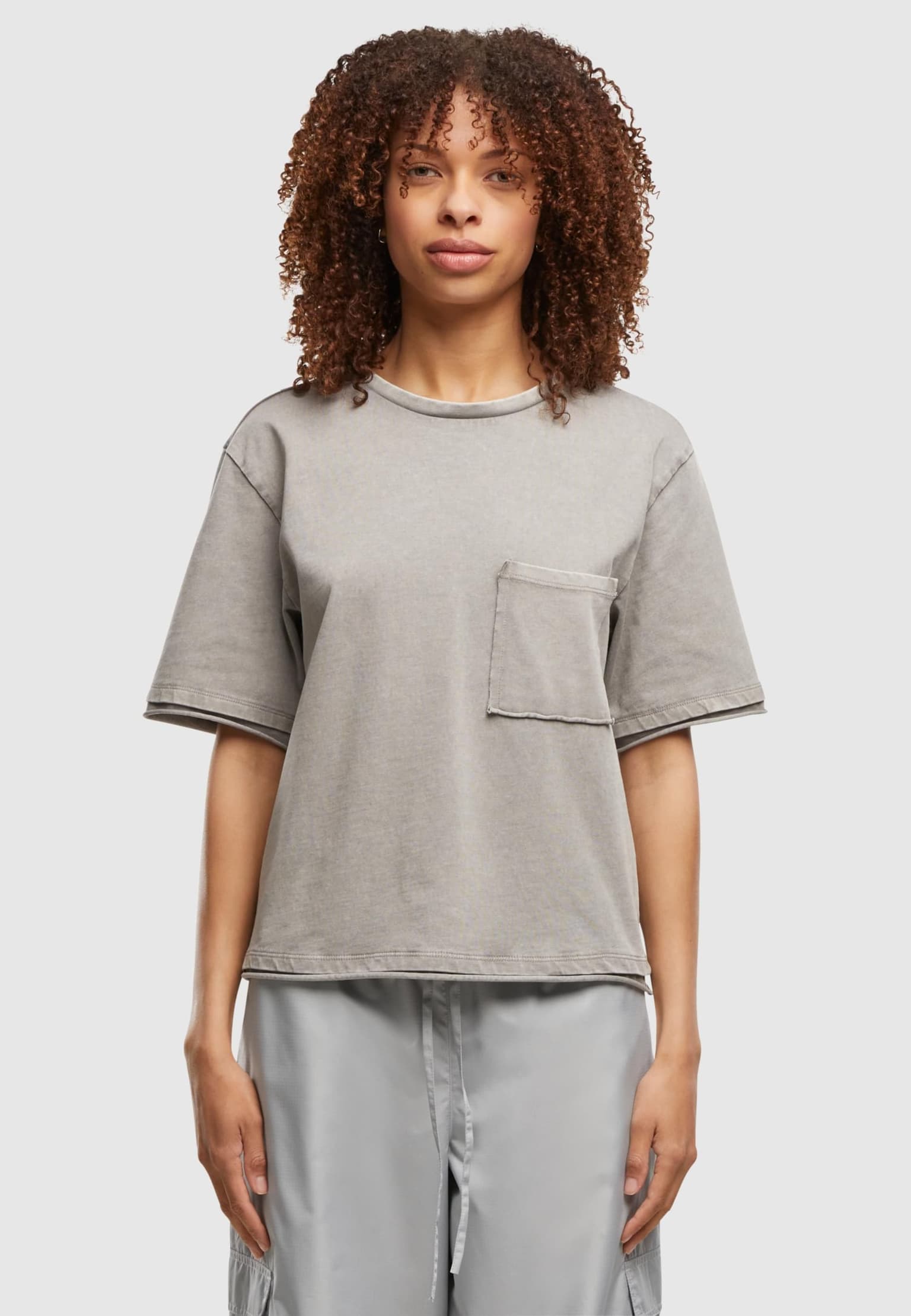 Urban Classics Ladies Washed Jersey Boxy Shirt – Bild 3