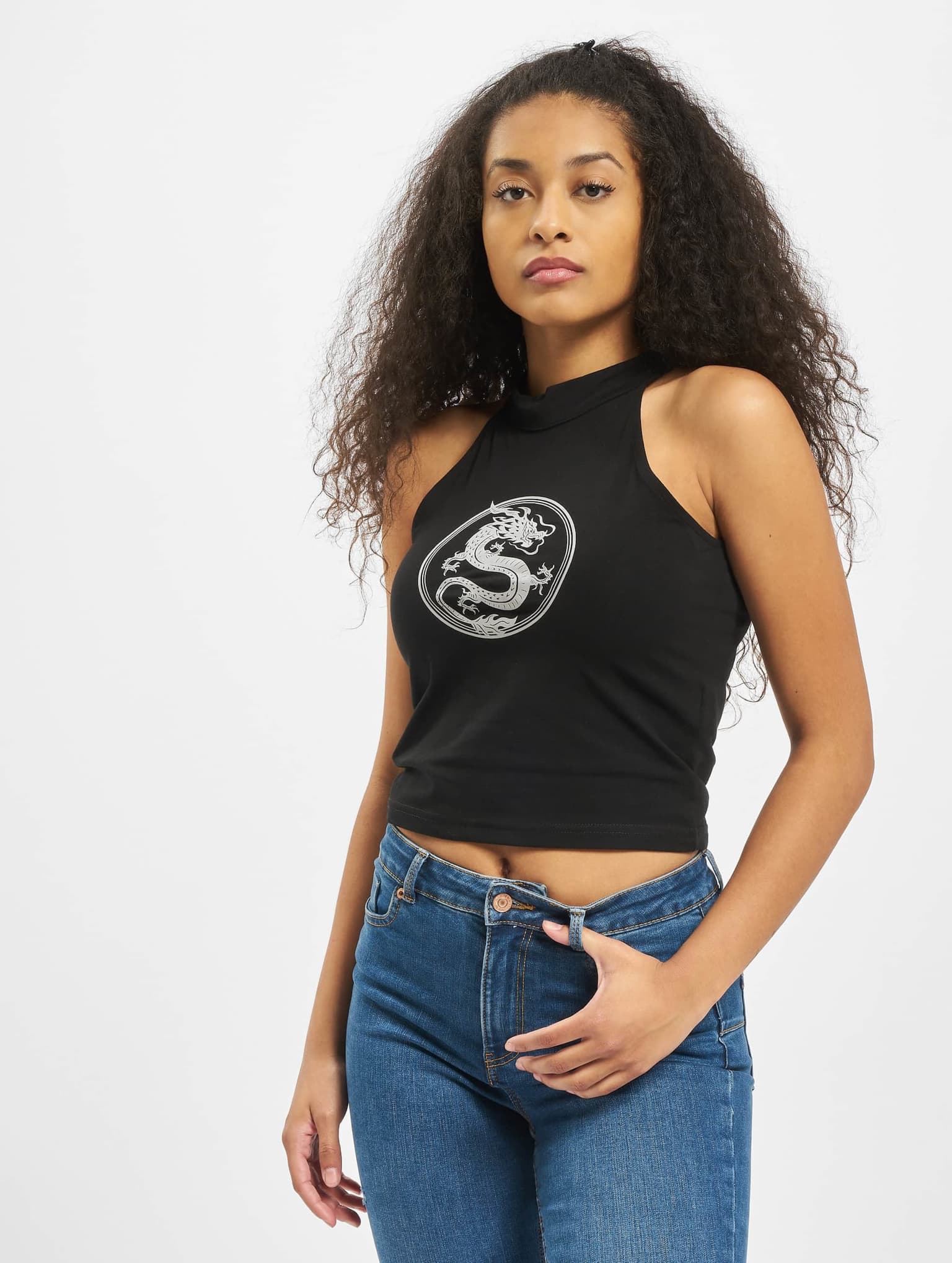 Mister Tee Ladies Dragon Turtleneck Short Top – Bild 3