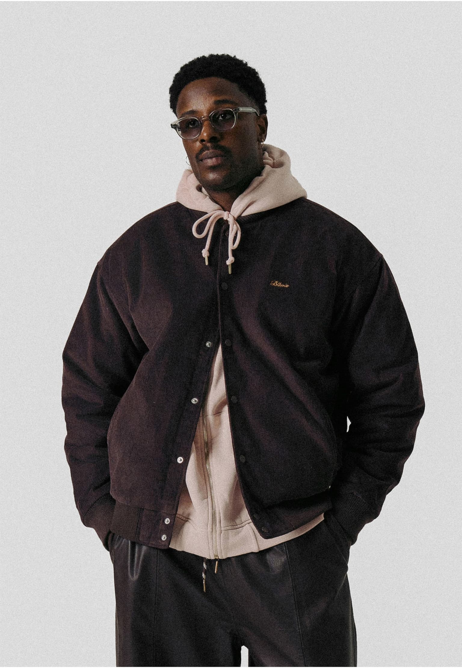 BLKVIS Script Corduroy Varsity Jacket