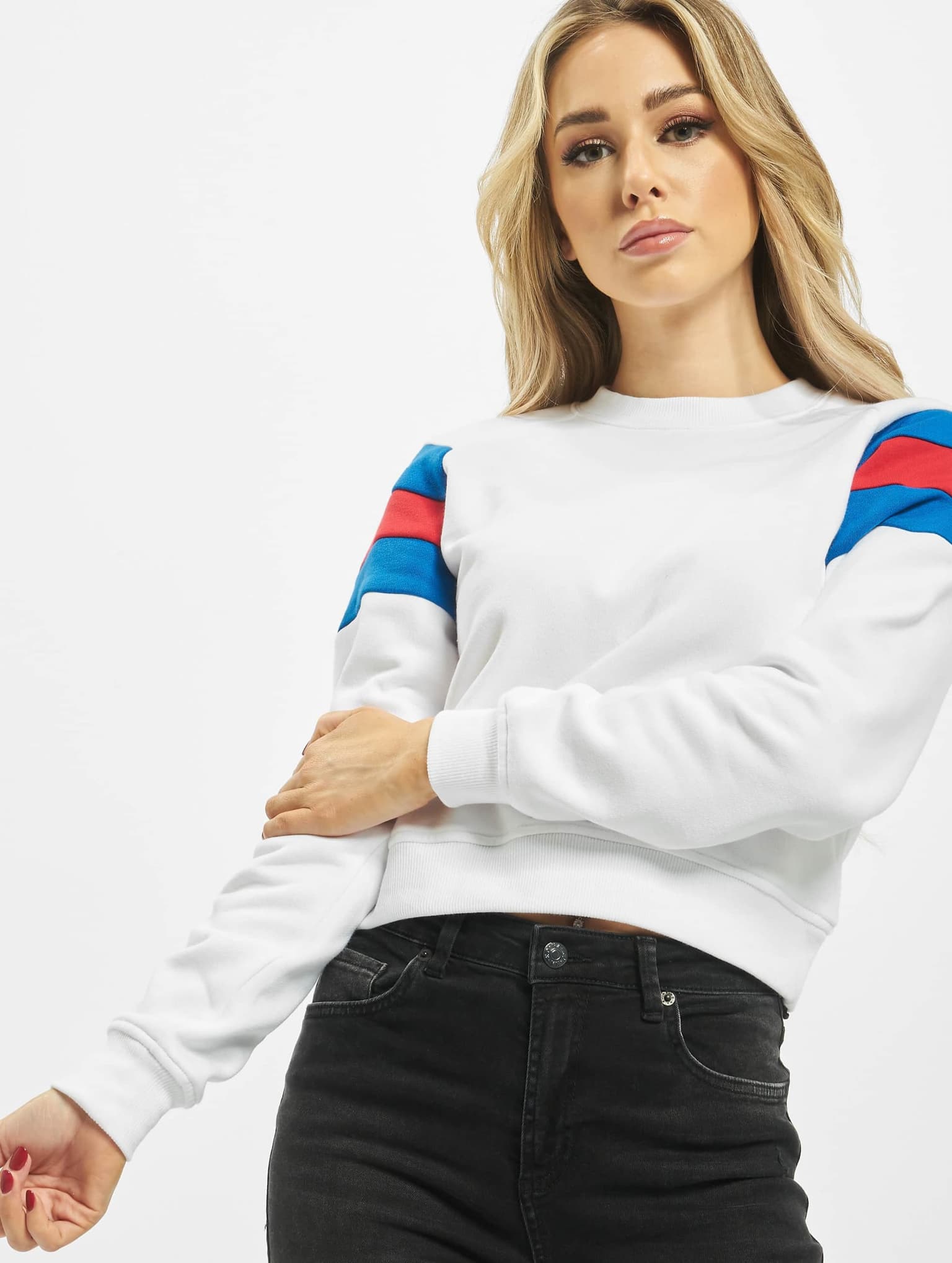 Urban Classics Ladies Sleeve Stripe Crew