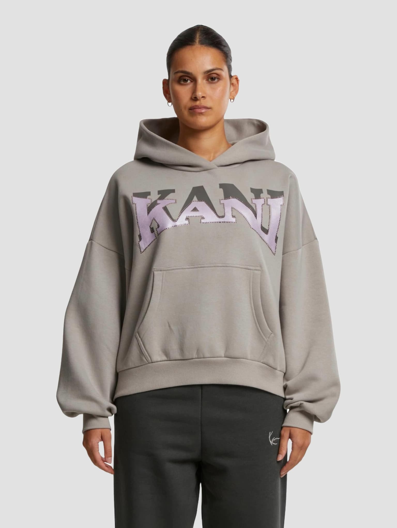 Karl Kani KK Woven Signature Glitter Os Hoodie – Bild 3