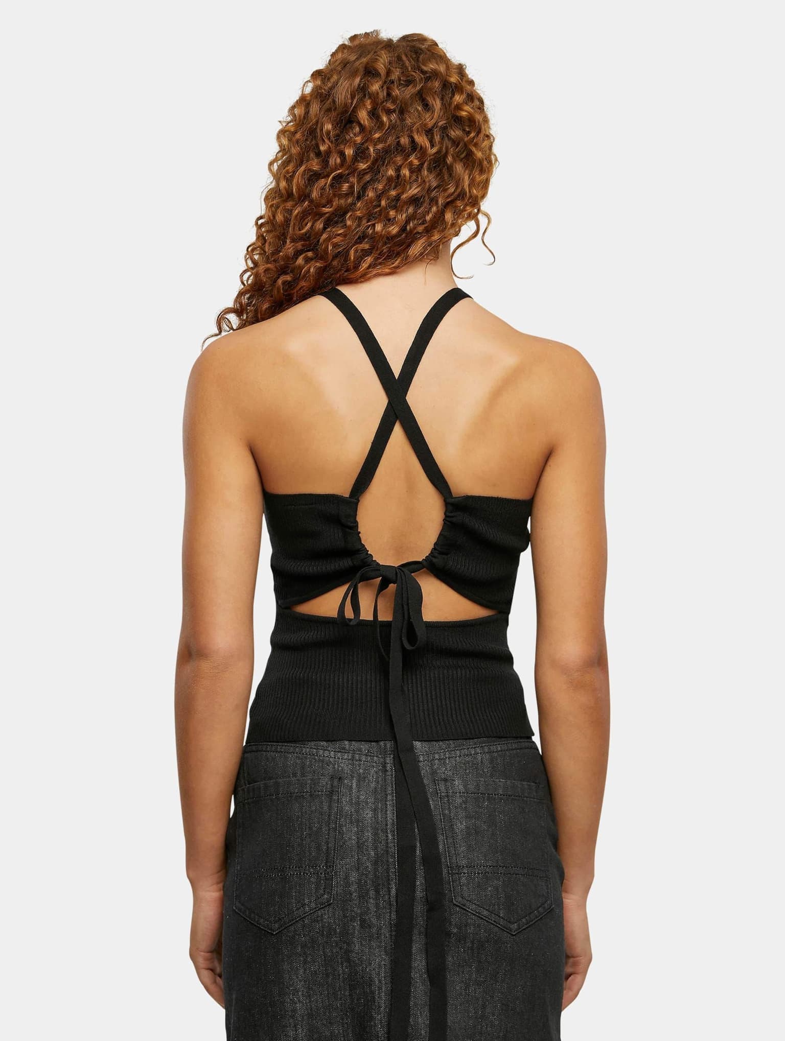 Urban Classics Ladies Rib Knit Crossed Back Top – Bild 2