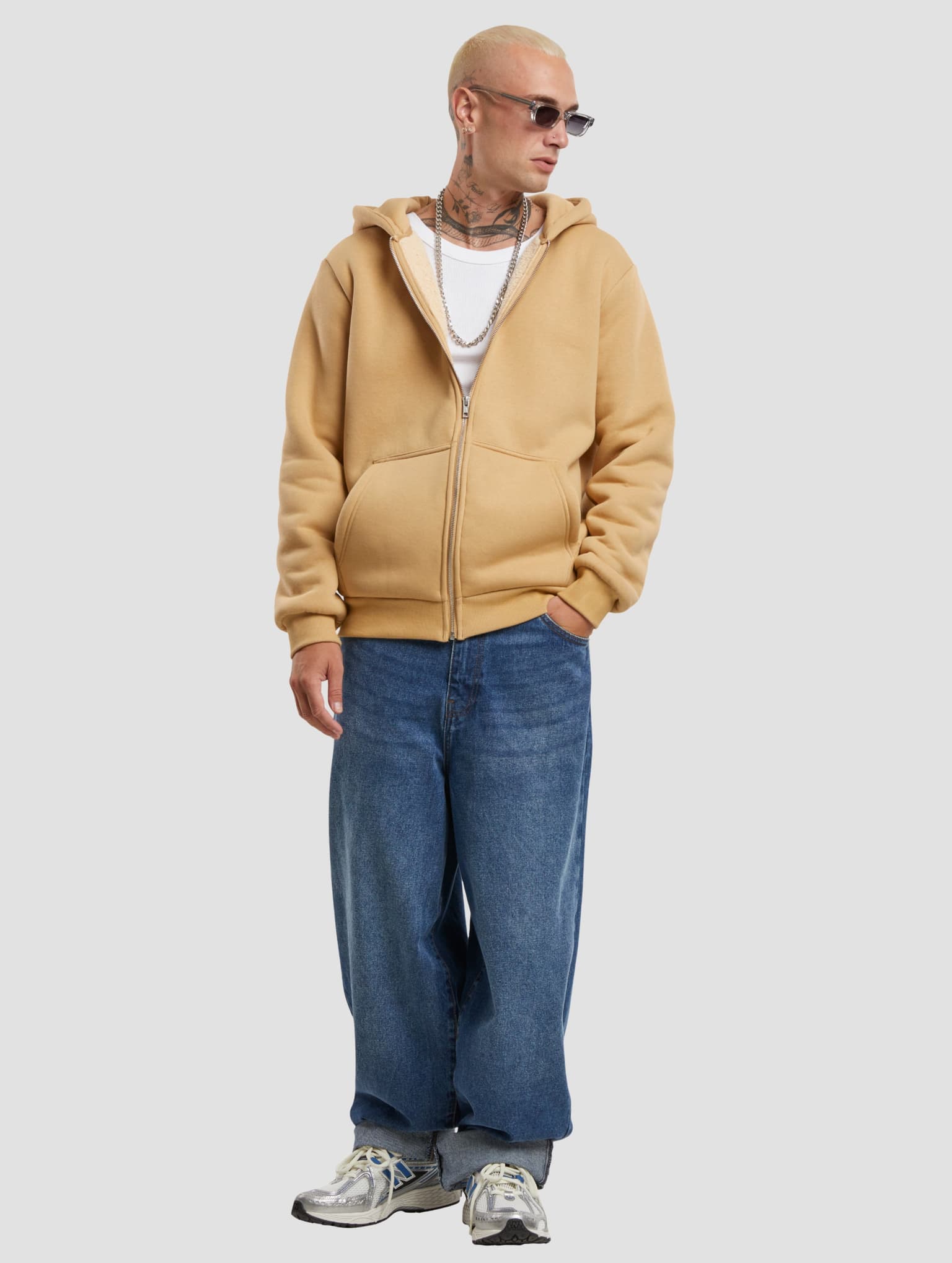 Urban Classics Bonded Sherpa Zip Hoodie – Bild 4