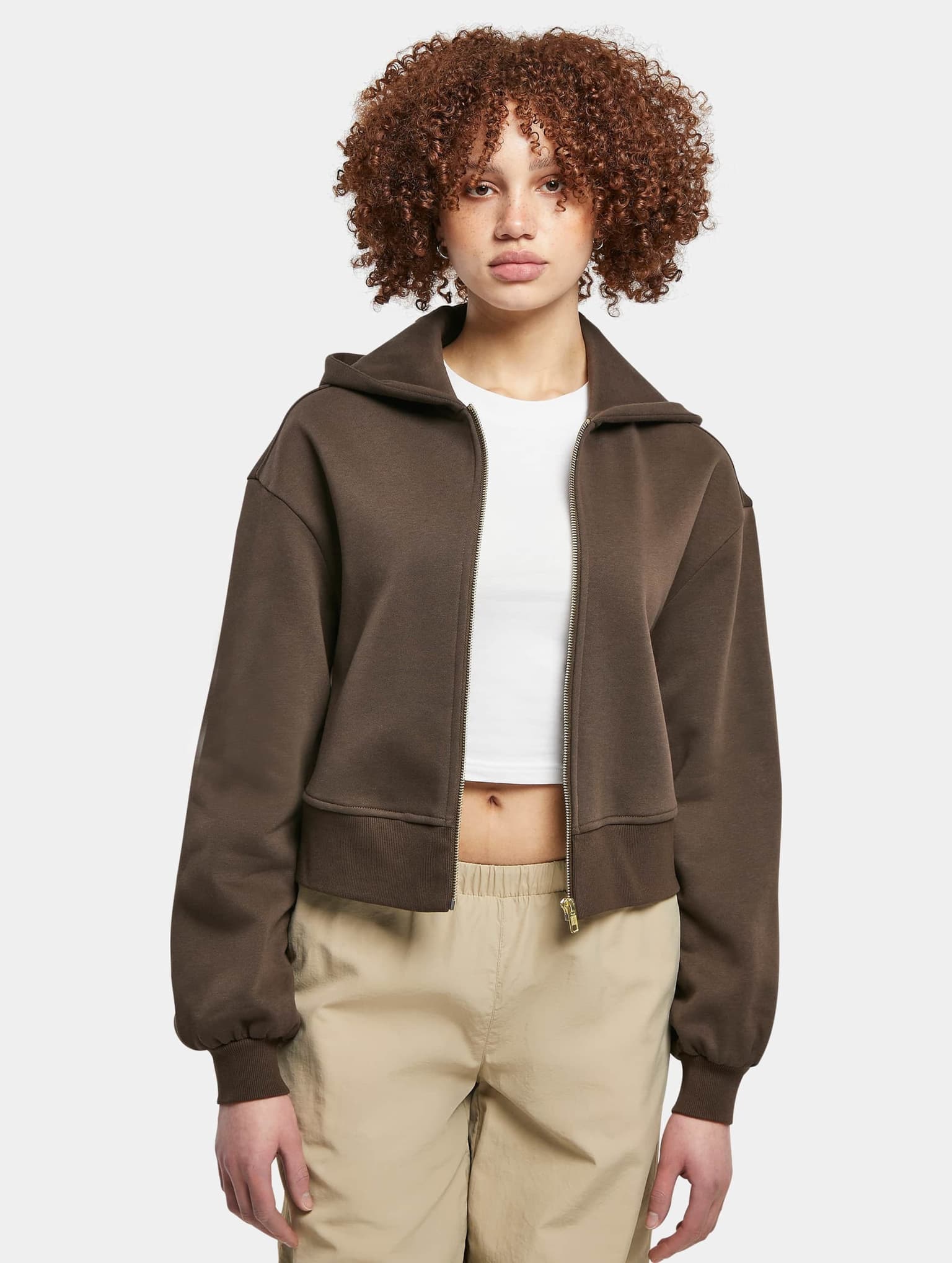 Urban Classics Ladies Short Oversized Zip Jacket