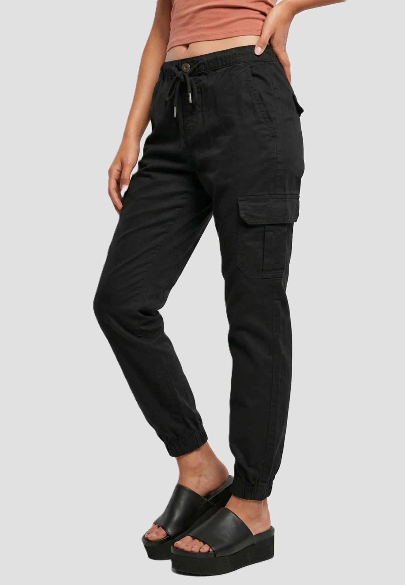 Urban Classics Ladies High Waist Cargo Jogging Pants