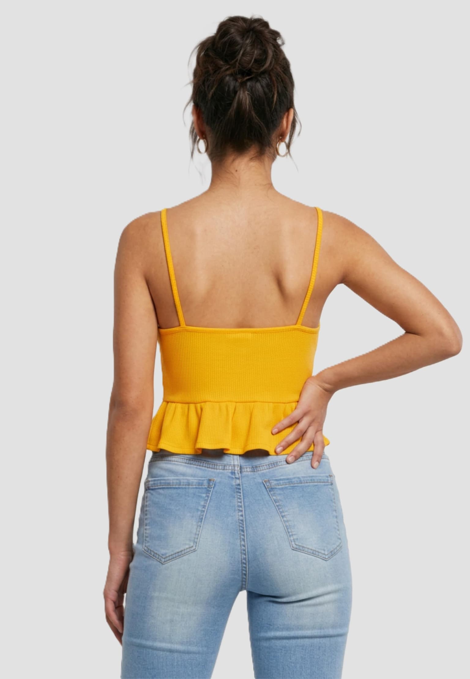 Urban Classics Ladies Waffle Pique Ruffle Top – Bild 2