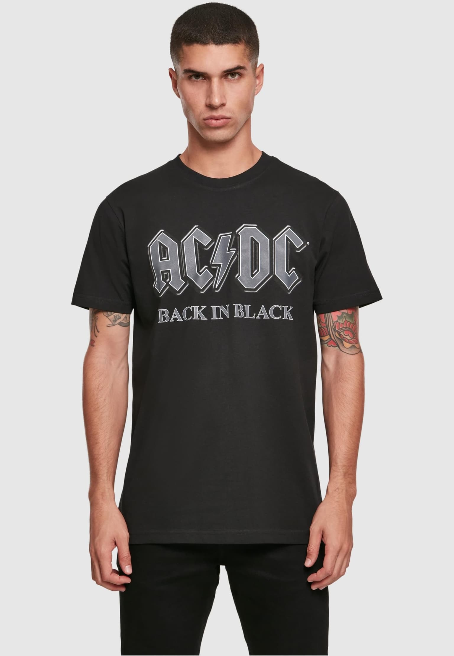 Merchcode ACDC Back In Black Tee – Bild 3